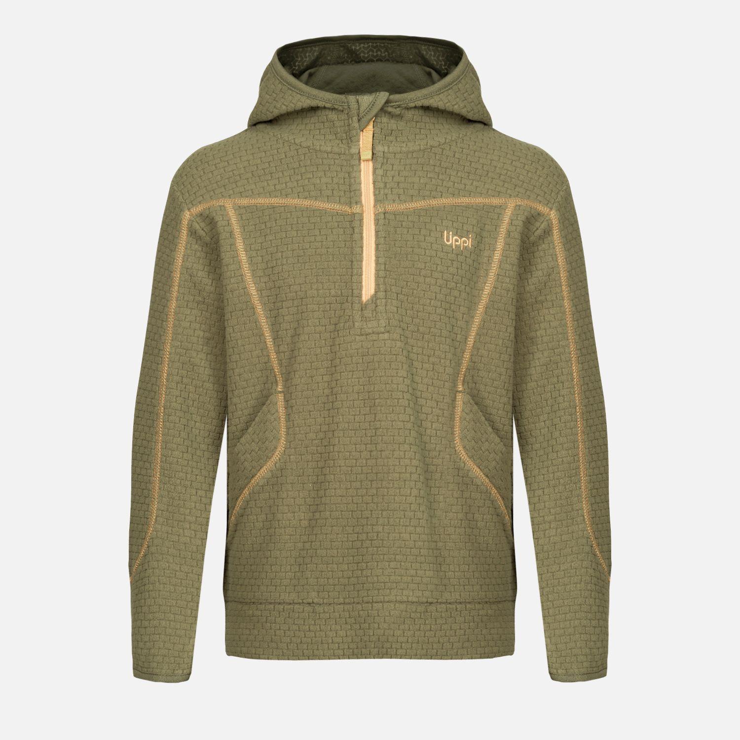 Poleron Niño Saltamontes Nano-F 1/4 Zip Hoody Oliva Oscuro Lippi-0