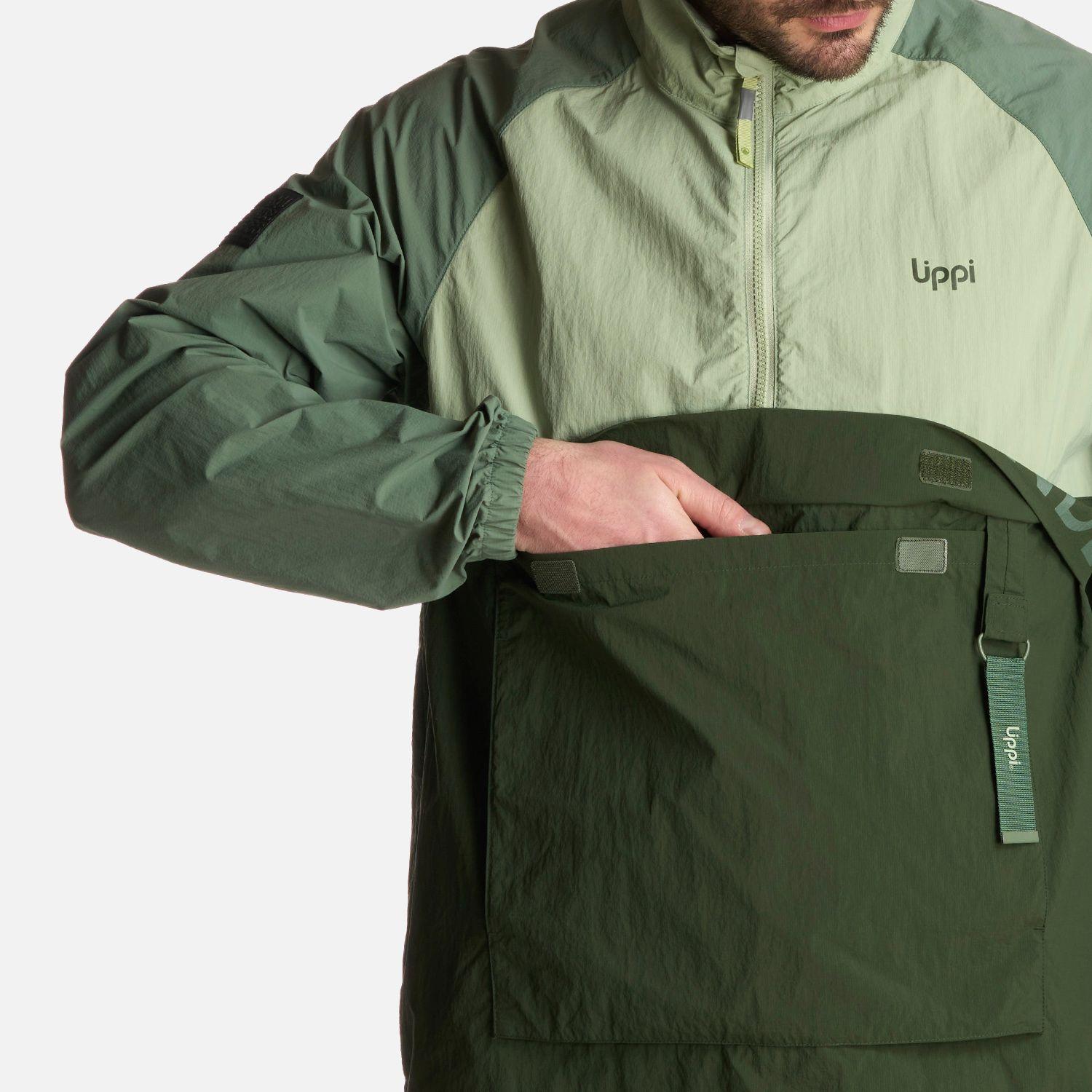 Chaqueta Hombre WindCity WindBreaker 1/4 Zip Jade Lippi-5