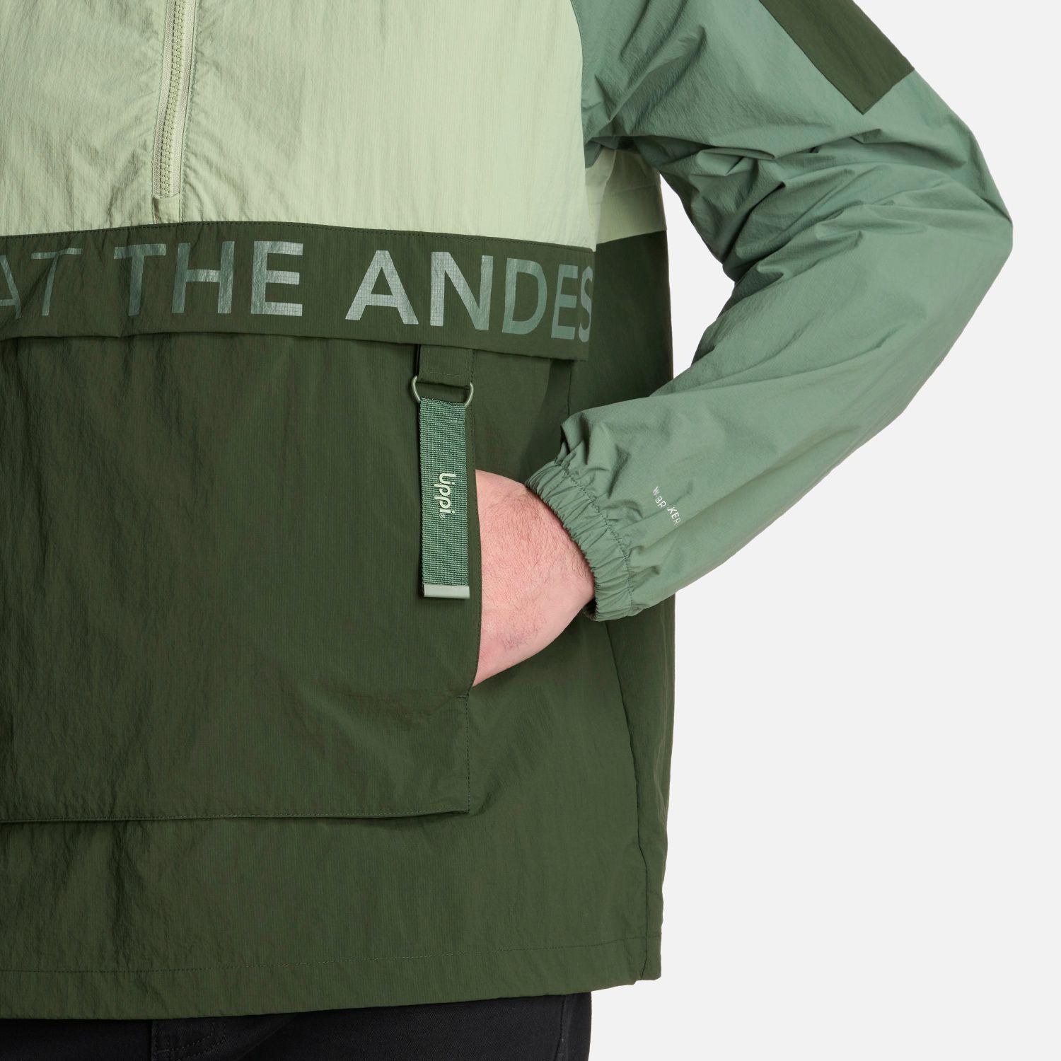 Chaqueta Hombre WindCity WindBreaker 1/4 Zip Jade Lippi-6