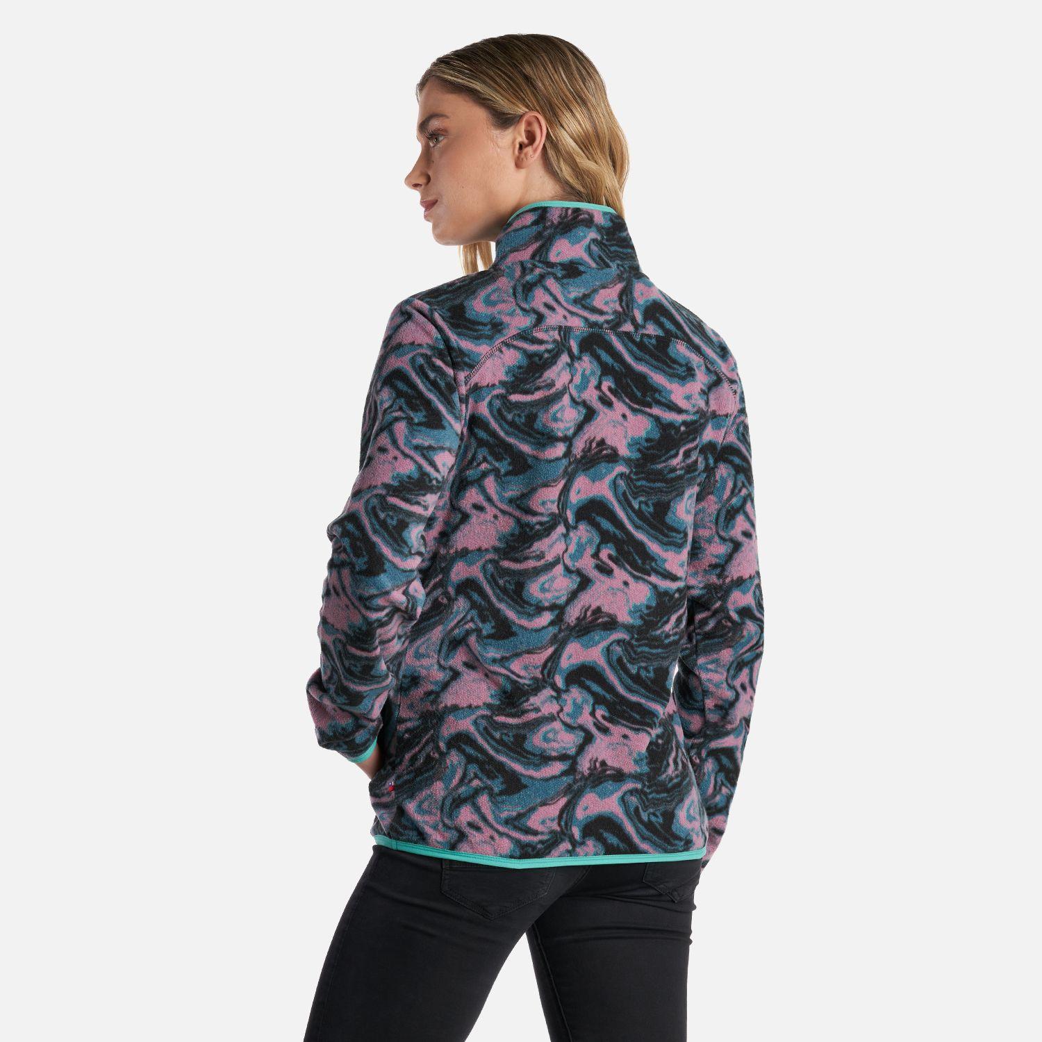 Poleron Mujer Tokerau Print Petroleo Haka Honu-3