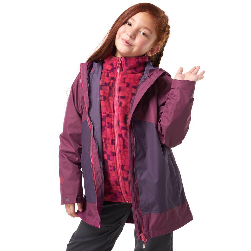 Chaqueta Niña Snowball Fusion-3 Hoody Jacket Uva / Print Frambuesa Lippi-1