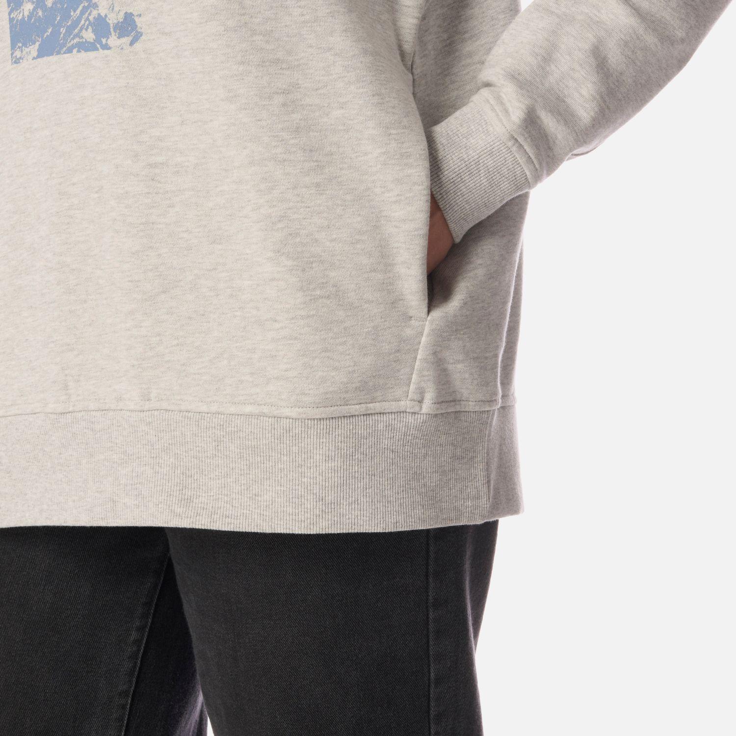 Polerón Mujer Insigne Hoody Sweatshirt Front Print Gris Claro Melange Lippi-4