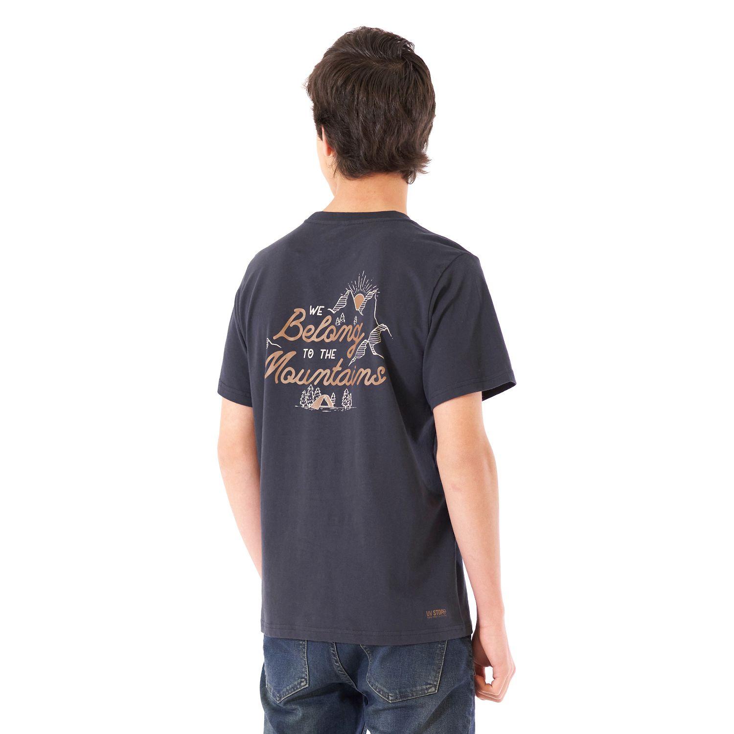 Polera Teen Boy Mountain UV-Stop T-Shirt Grafito Lippi-3