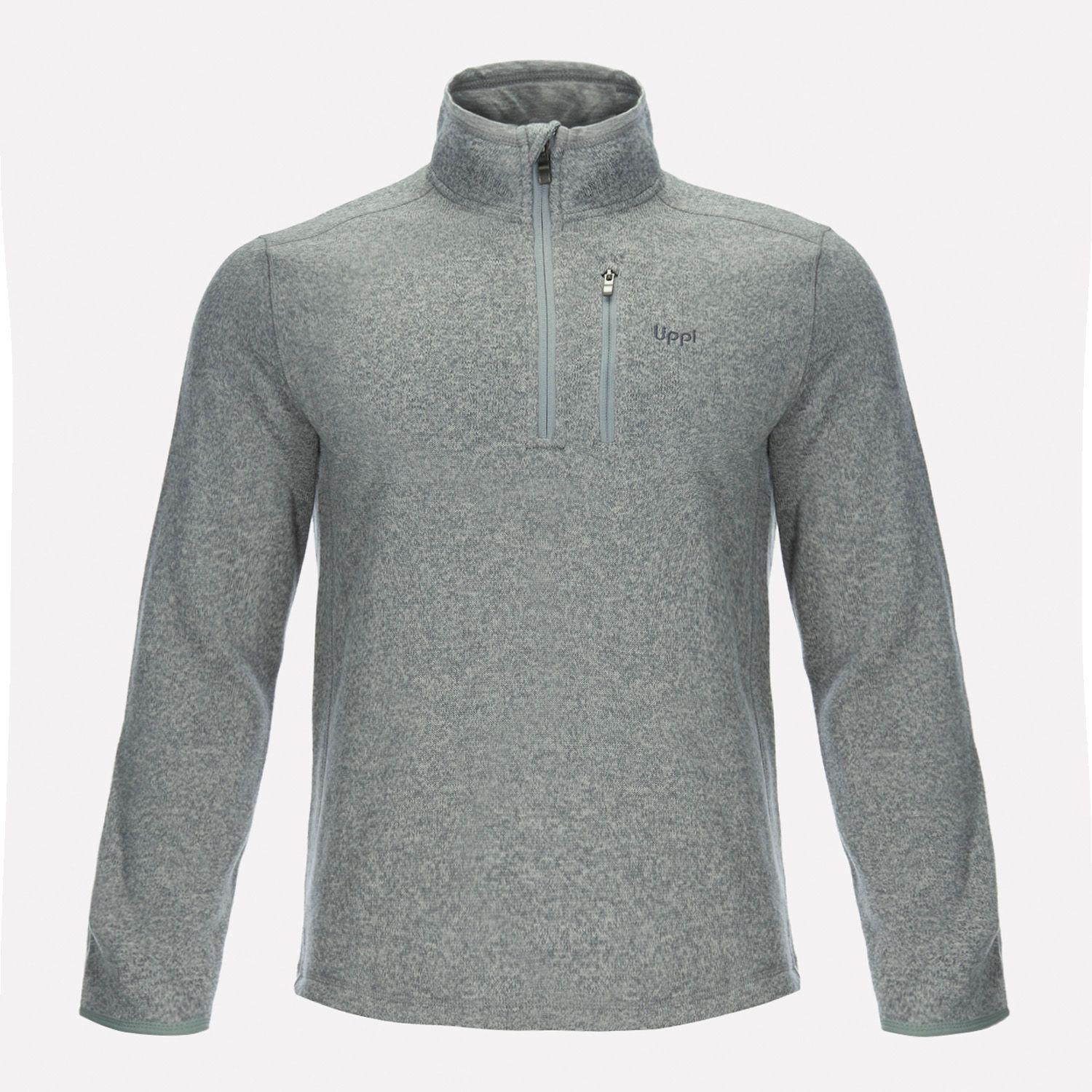 Poleron Hombre Coronado Therm-Pro Pullover Melange Gris Medio Lippi-0