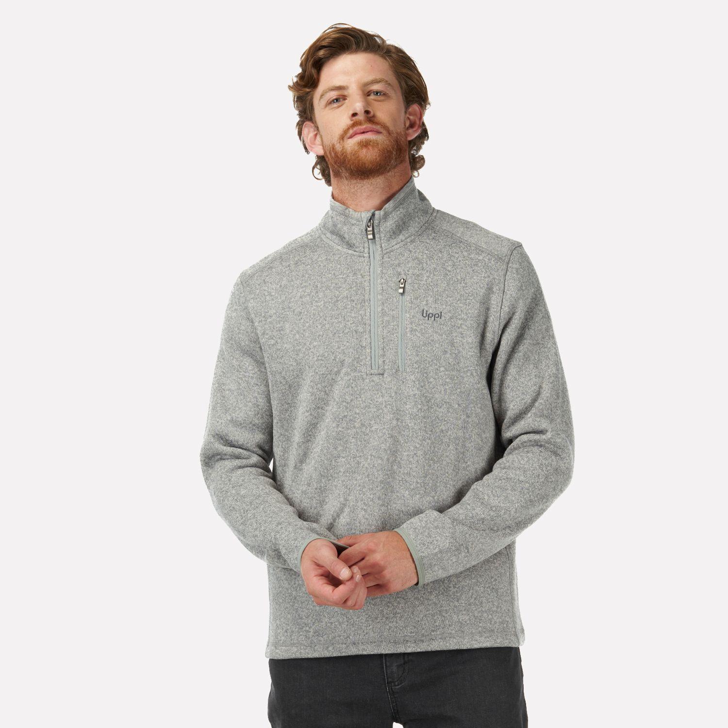 Poleron Hombre Coronado Therm-Pro Pullover Melange Gris Medio Lippi-1
