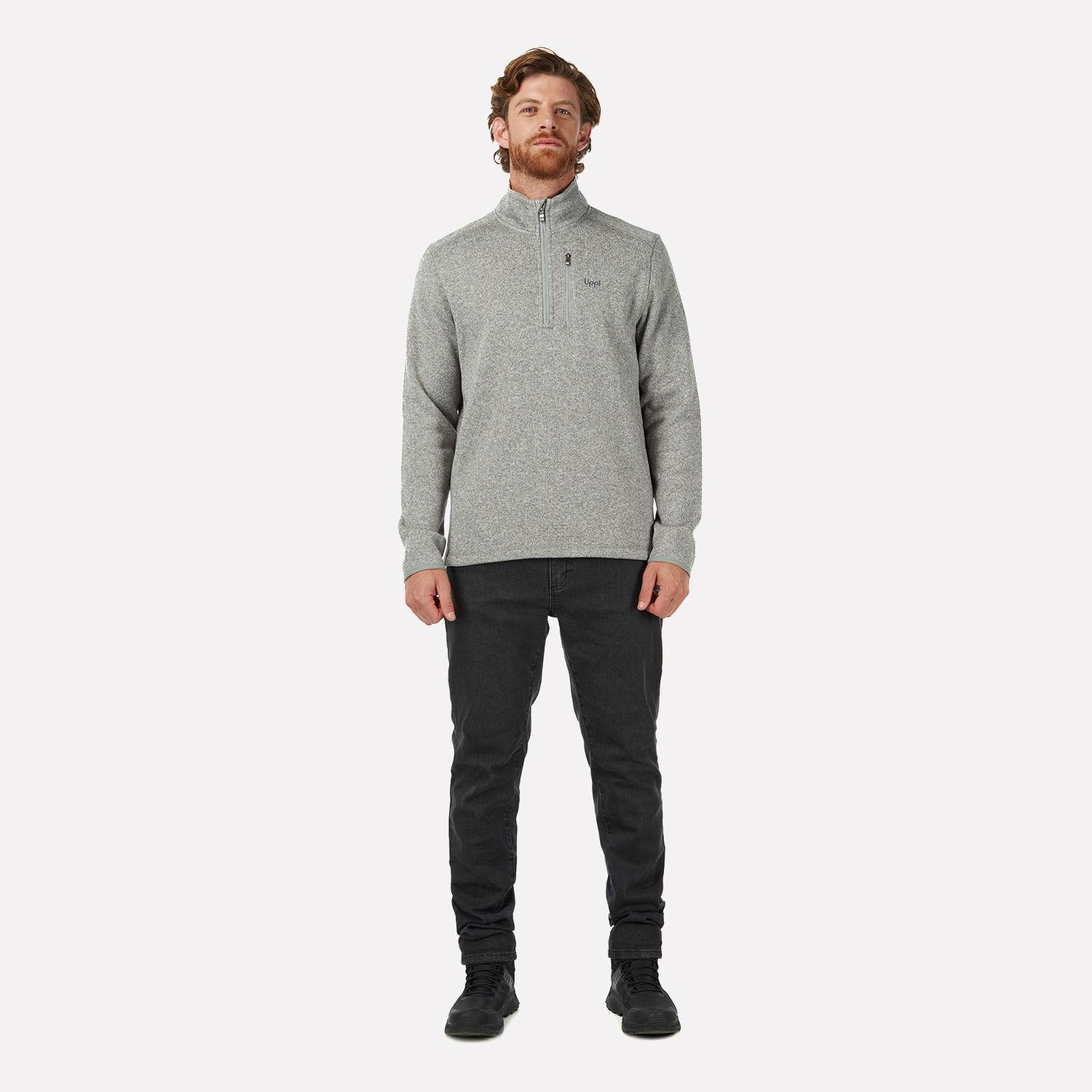 Poleron Hombre Coronado Therm-Pro Pullover Melange Gris Medio Lippi-3