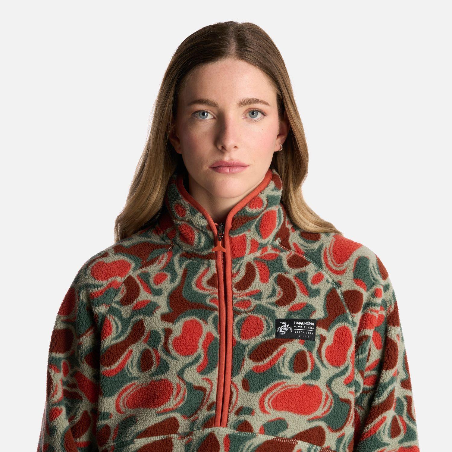 Polerón Mujer Fogon Print Jade Haka Honu-3