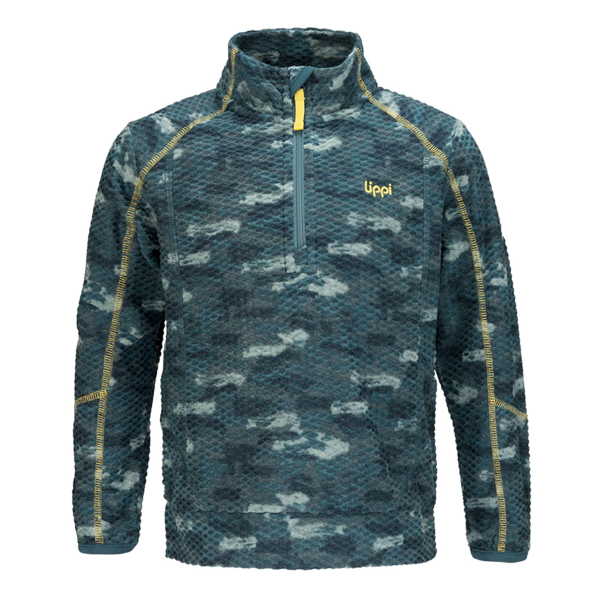 Poleron Niño Saltamontes Nano-F 1/4 Zip Print Verde Lippi I19-0
