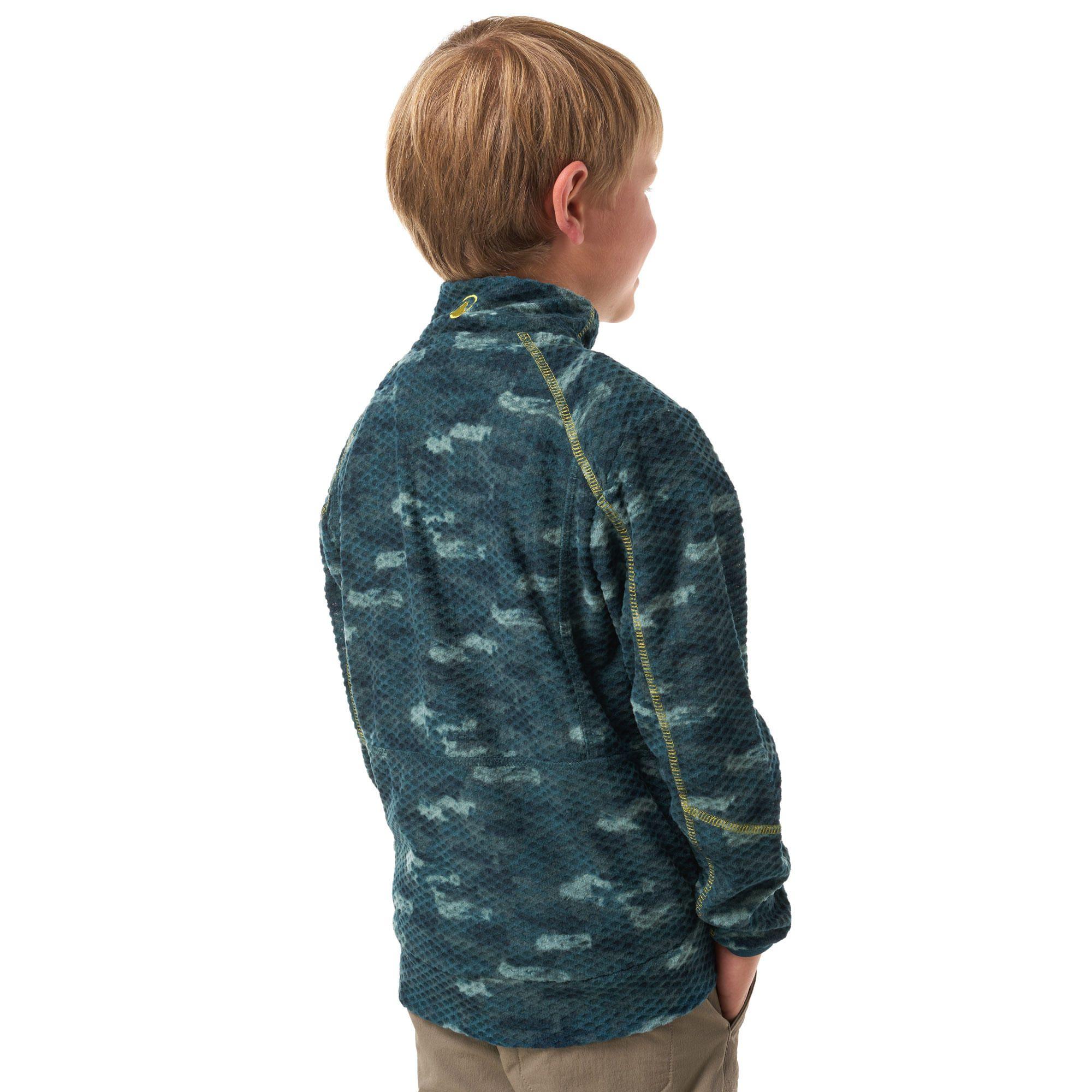 Poleron Niño Saltamontes Nano-F 1/4 Zip Print Verde Lippi I19-3