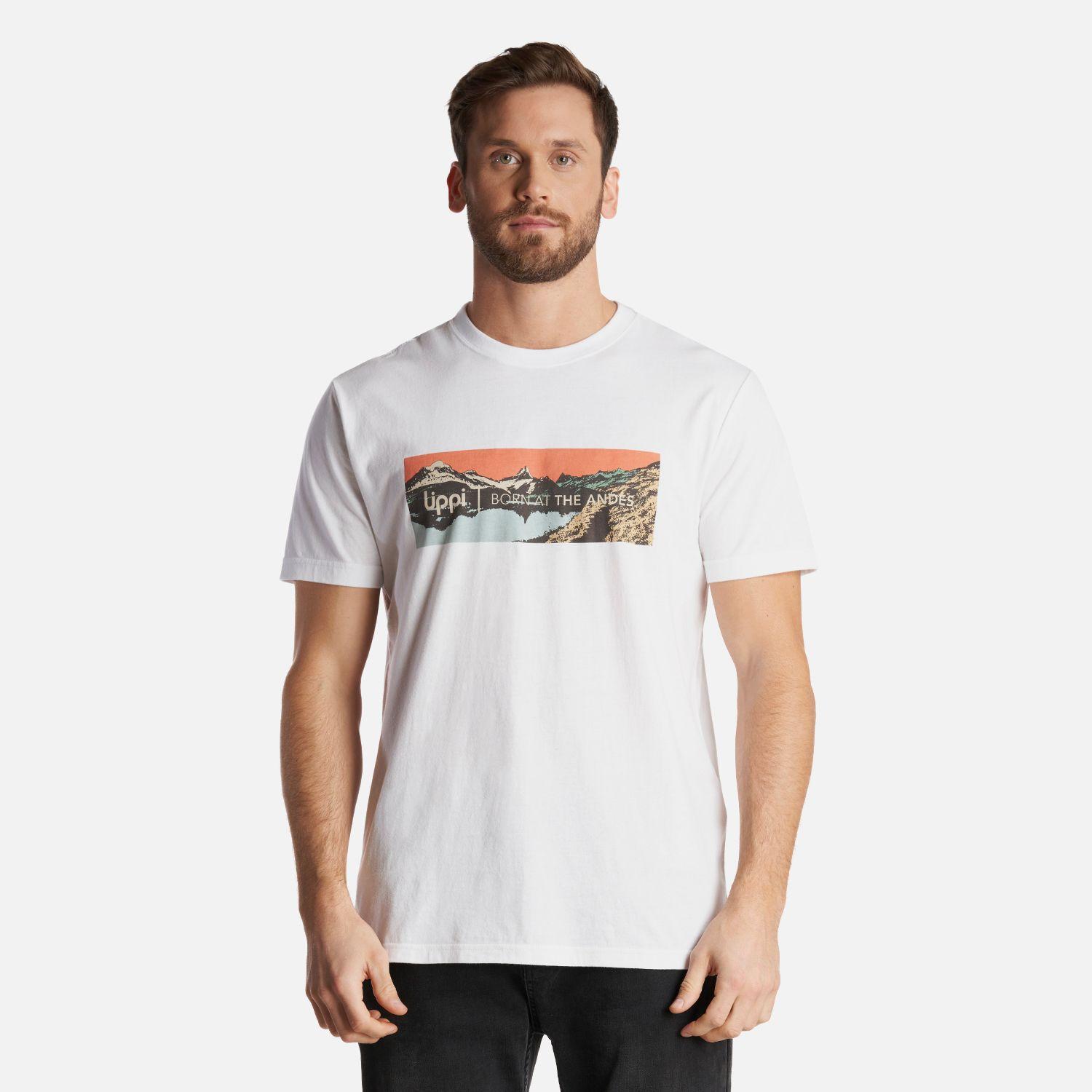 Polera Hombre Logo Lippi Front Print T-Shirt Blanco Lippi-1