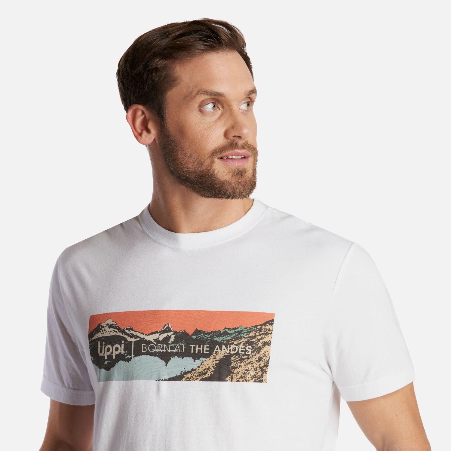 Polera Hombre Logo Lippi Front Print T-Shirt Blanco Lippi-4