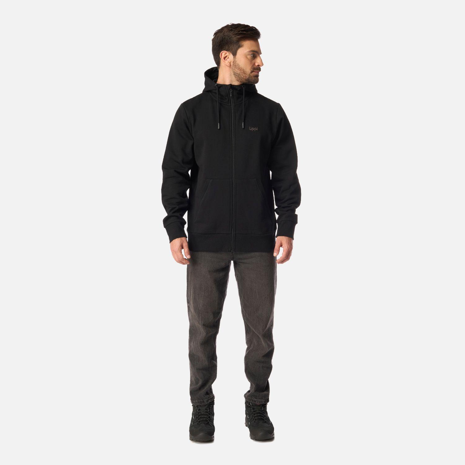 Polerón Hombre Ulmo Full Zip Hoody Sweatshirt Negro Lippi I26-5