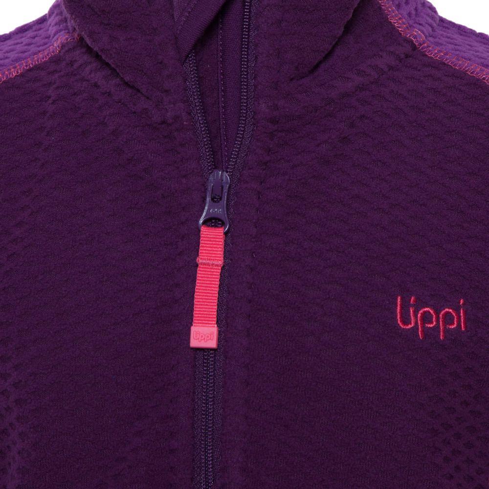 Poleron Mujer Stripes Nano-F Full Zip Purpura Lippi-2