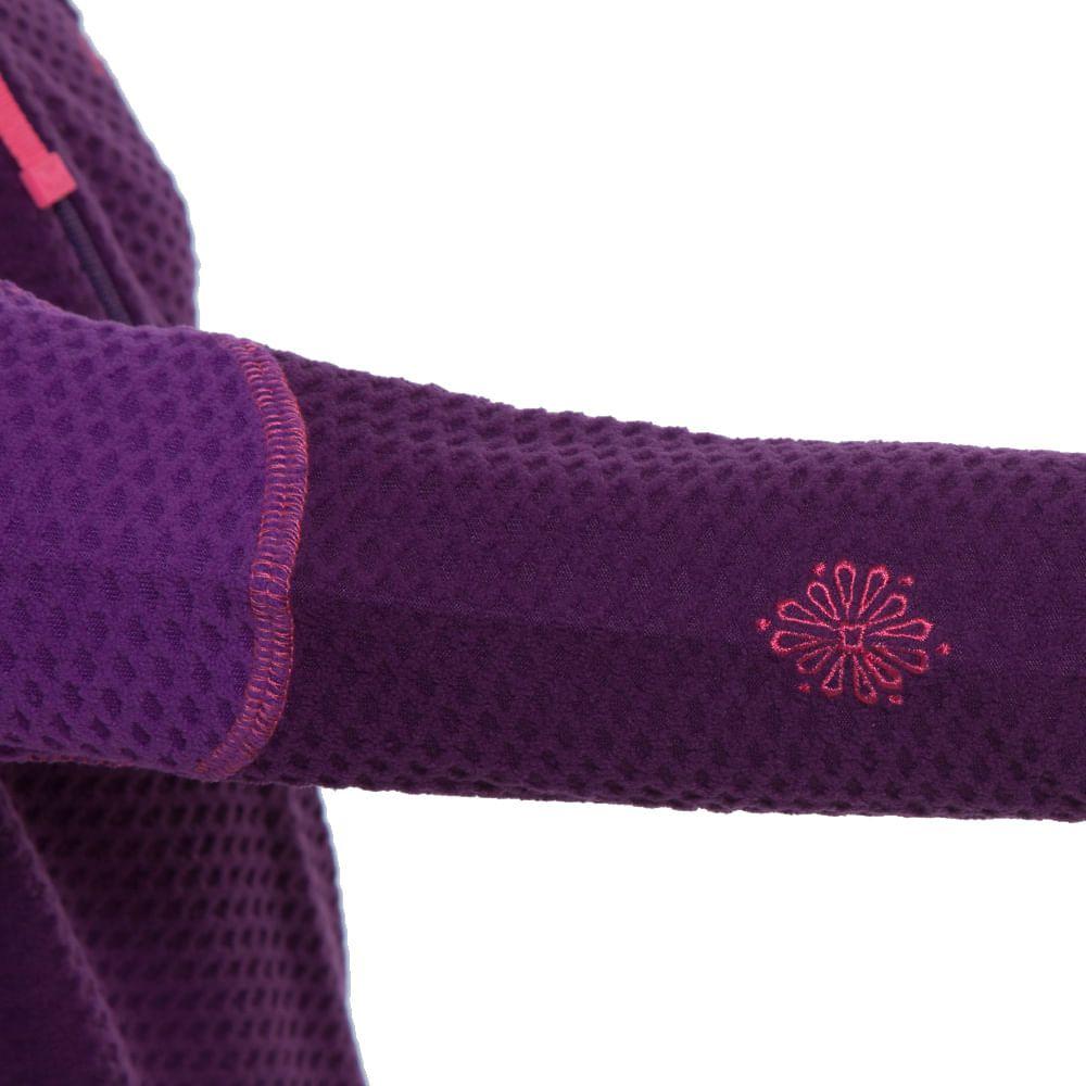 Poleron Mujer Stripes Nano-F Full Zip Purpura Lippi-3