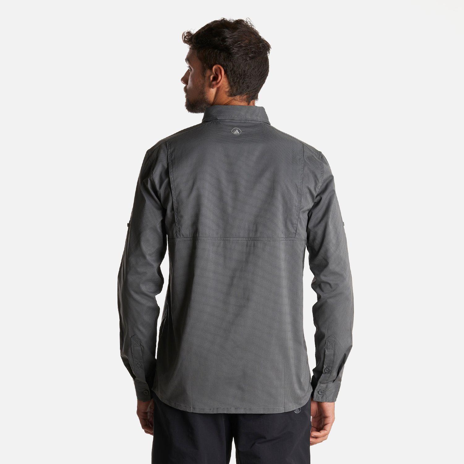 Camisa Hombre Rosselot Long Sleeve Q-Dry Shirt Gris Oscuro Lippi I23-3