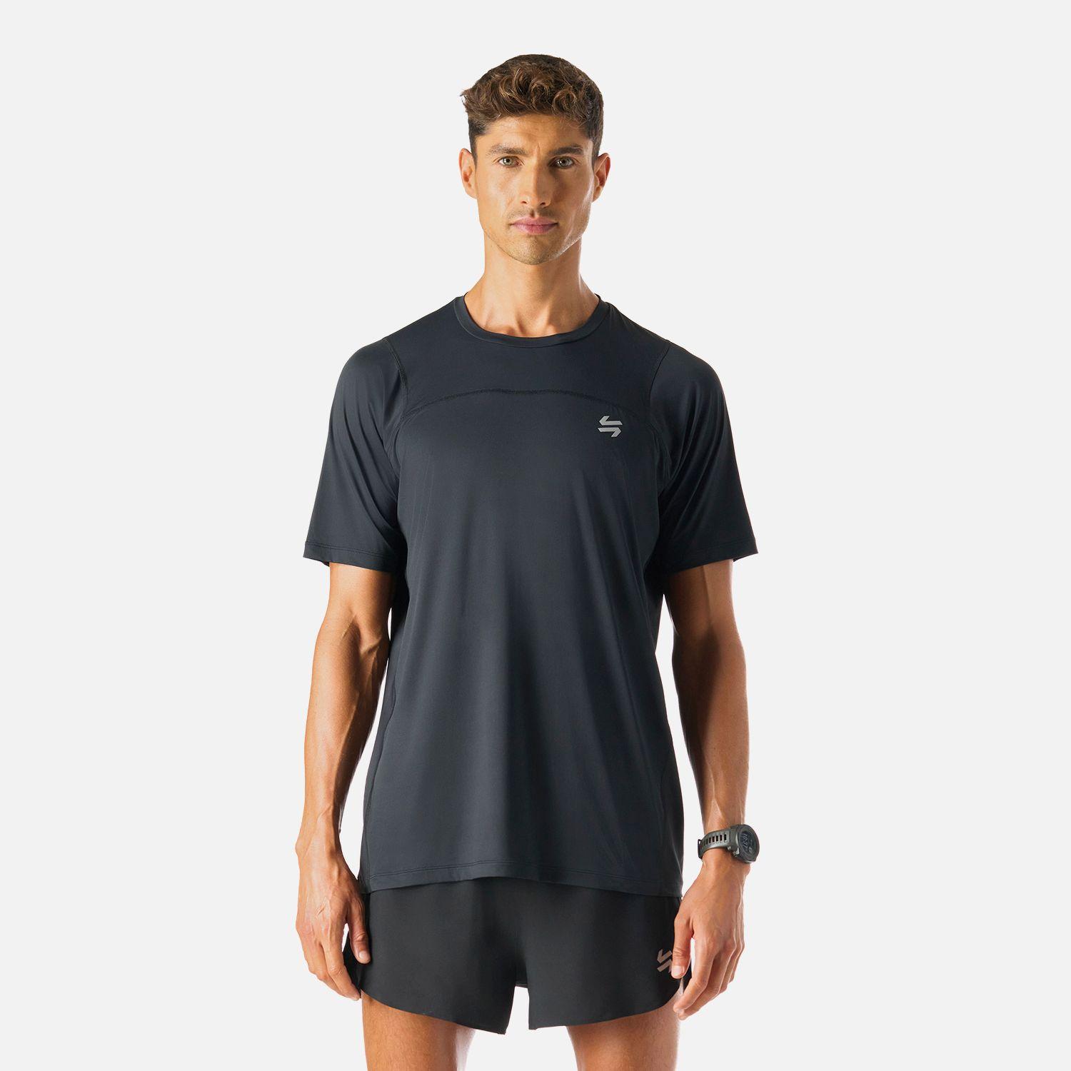Polera Hombre Built To Move T-Shirt Negro Vulcano-0