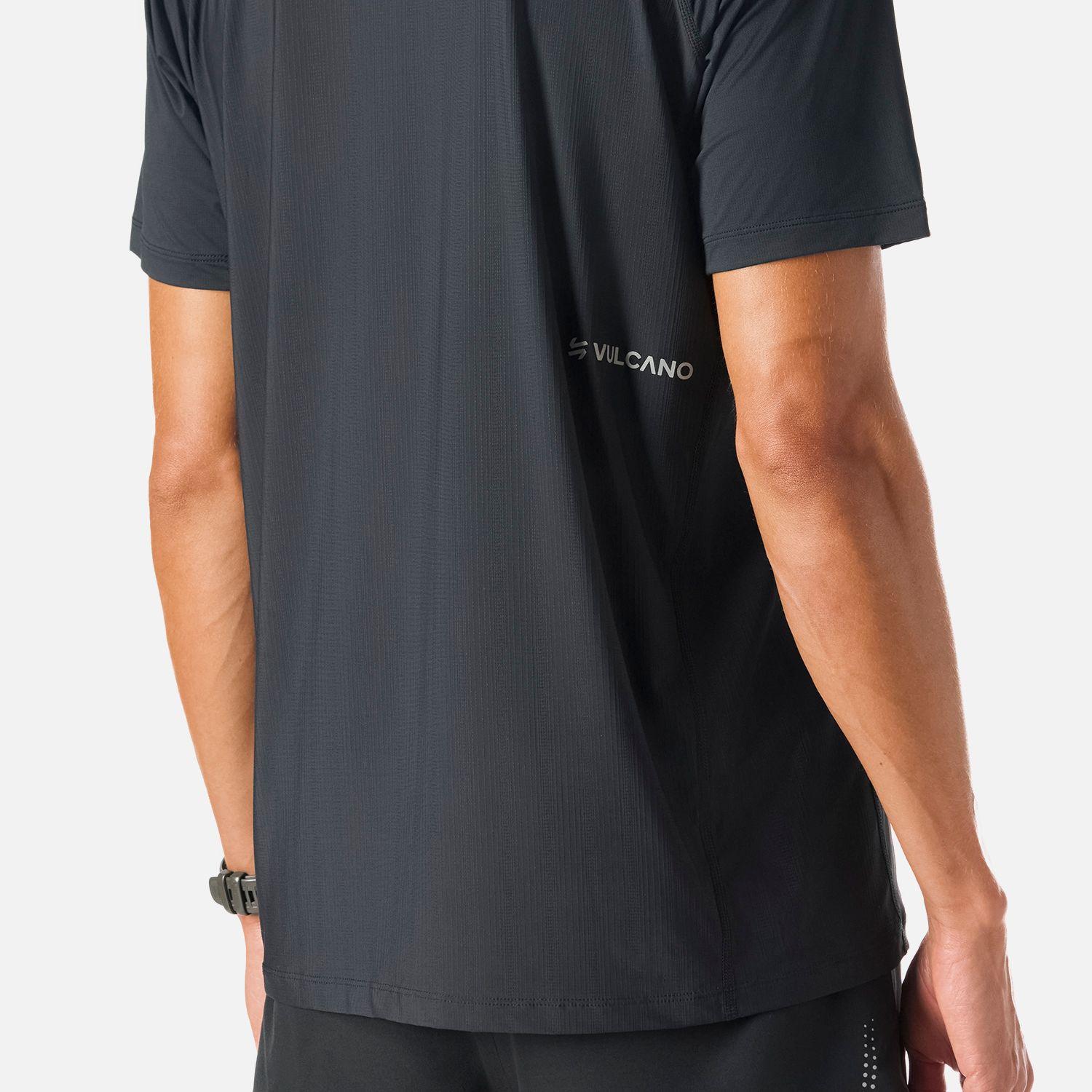 Polera Hombre Built To Move T-Shirt Negro Vulcano-5