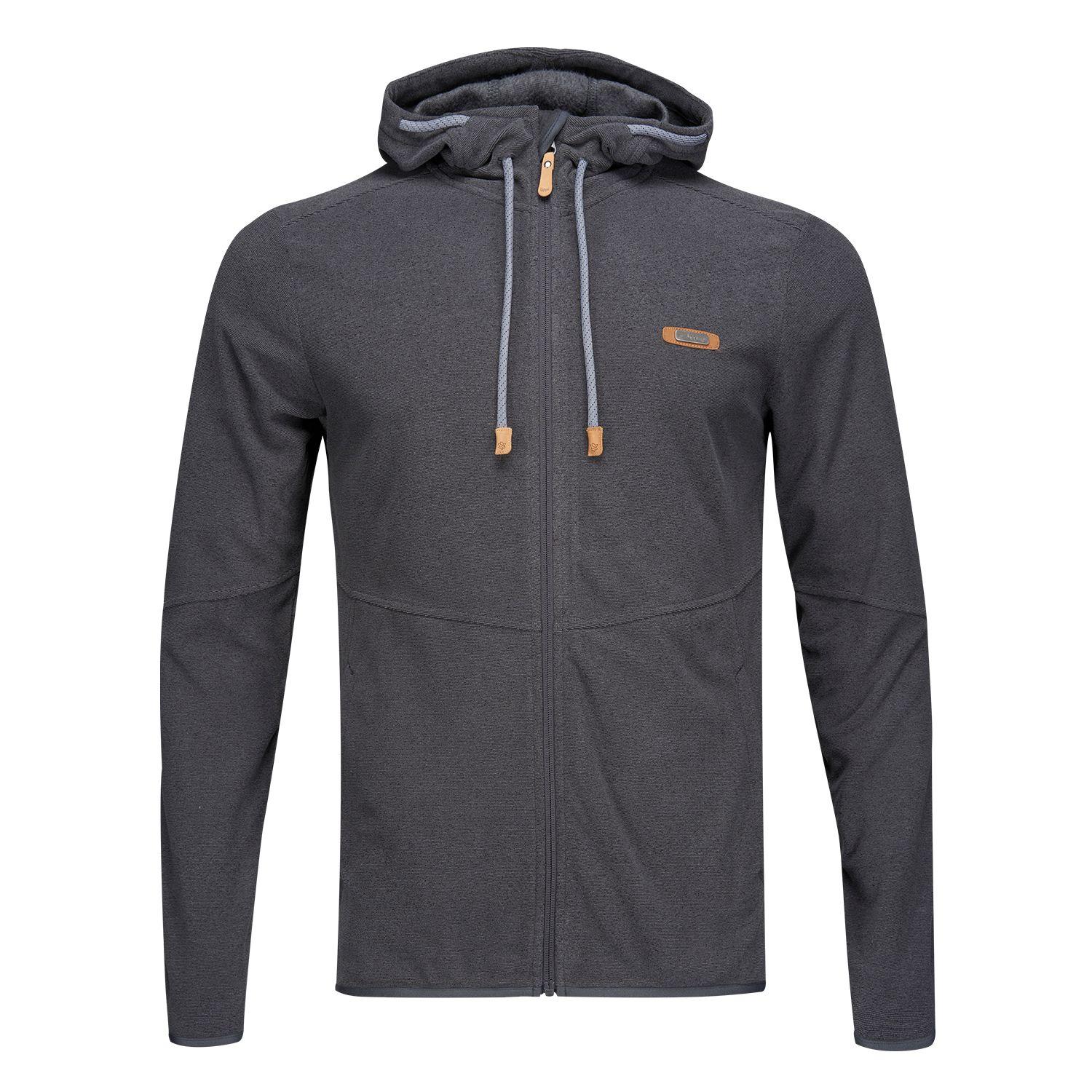 Poleron Hombre Stripes Nano-F Full Zip Hoody Grafito Lippi V21-0