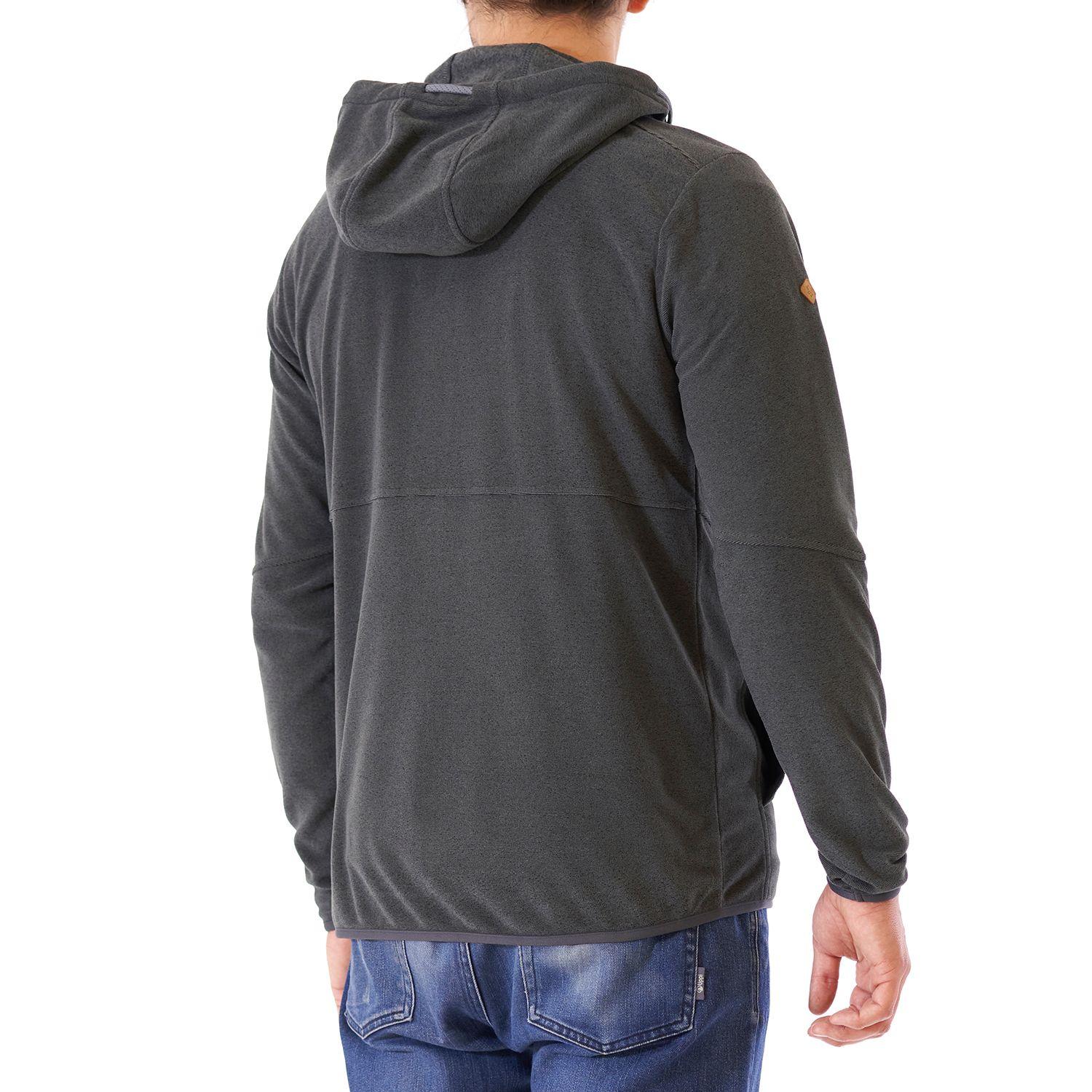 Poleron Hombre Stripes Nano-F Full Zip Hoody Grafito Lippi V21-3