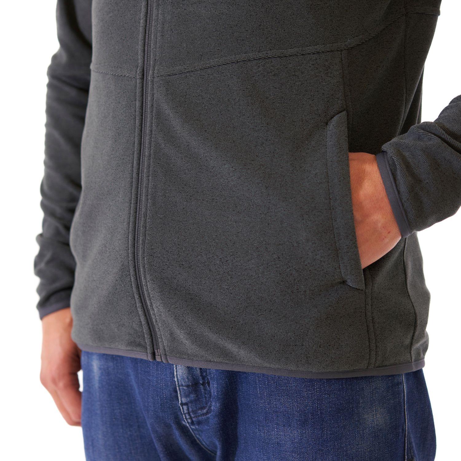 Poleron Hombre Stripes Nano-F Full Zip Hoody Grafito Lippi V21-5