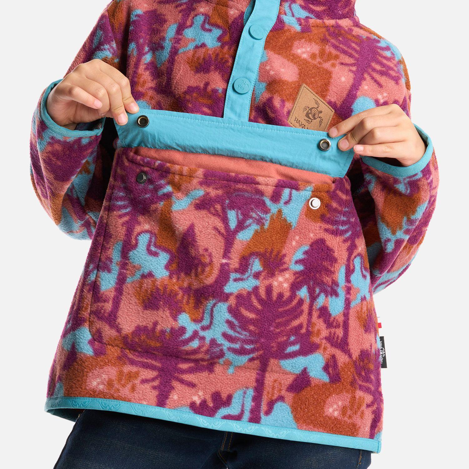 Poleron Niña Tokerau Poki Print Terracota Haka Honu-3