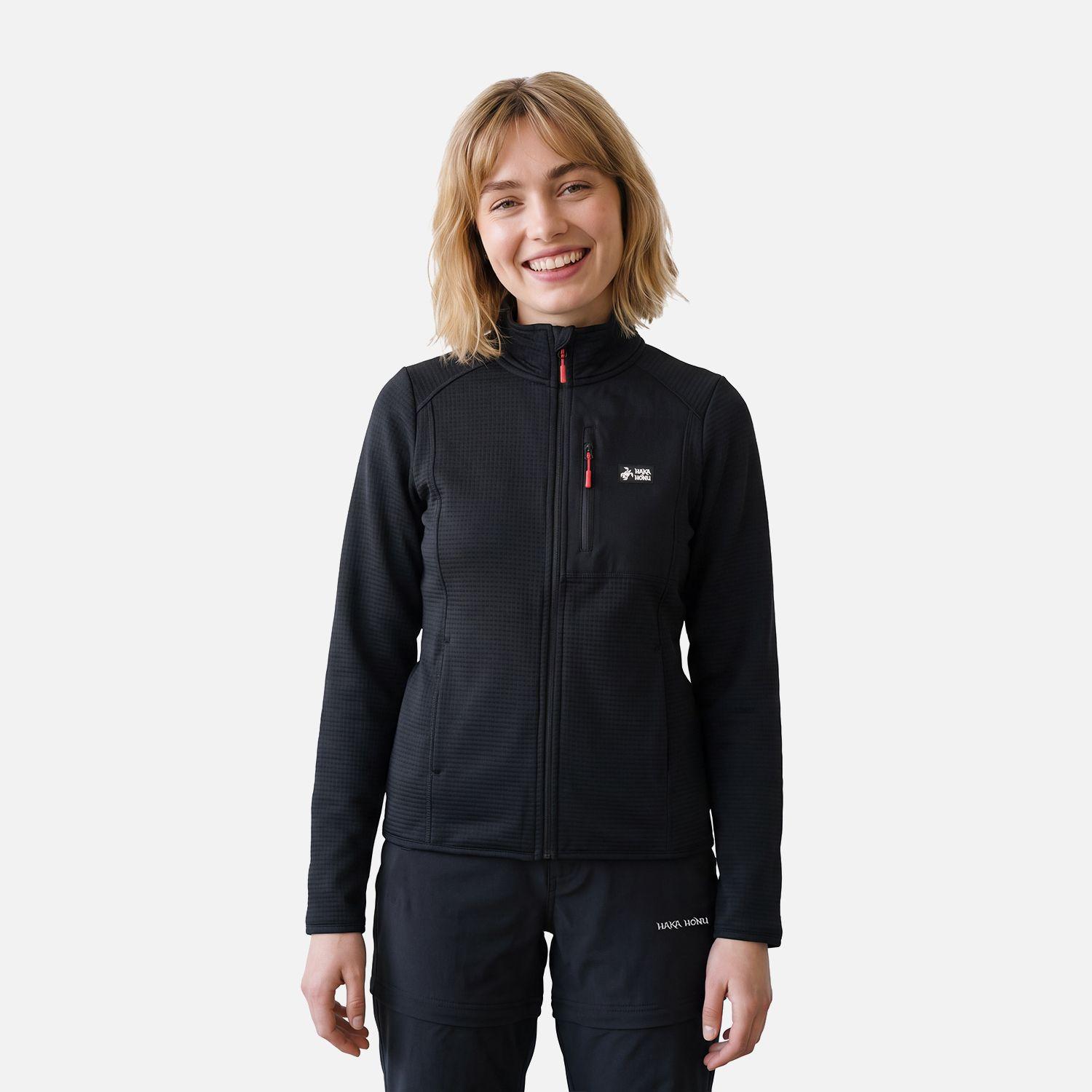 Polerón Mujer Taina Full Zip Negro Haka Honu V27-0