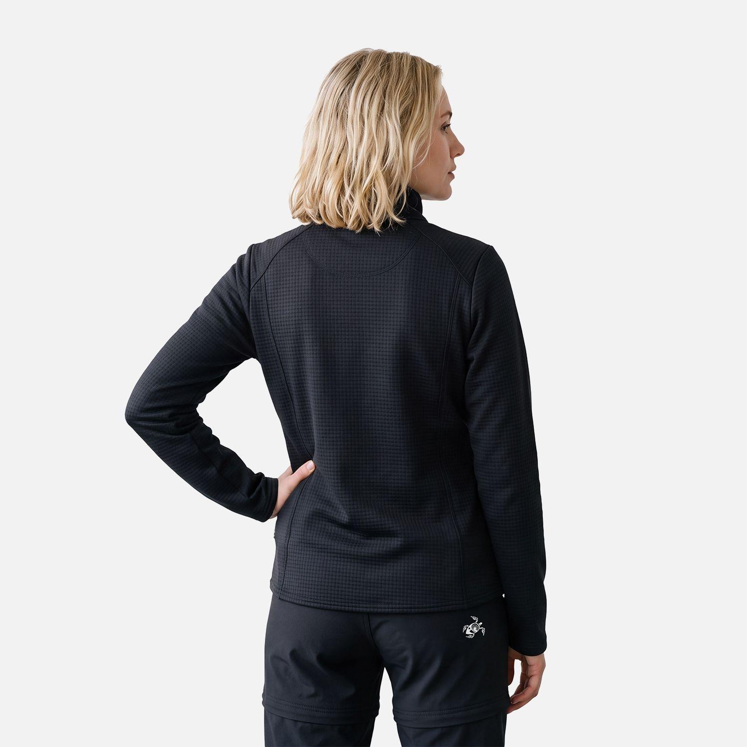 Polerón Mujer Taina Full Zip Negro Haka Honu V27-1