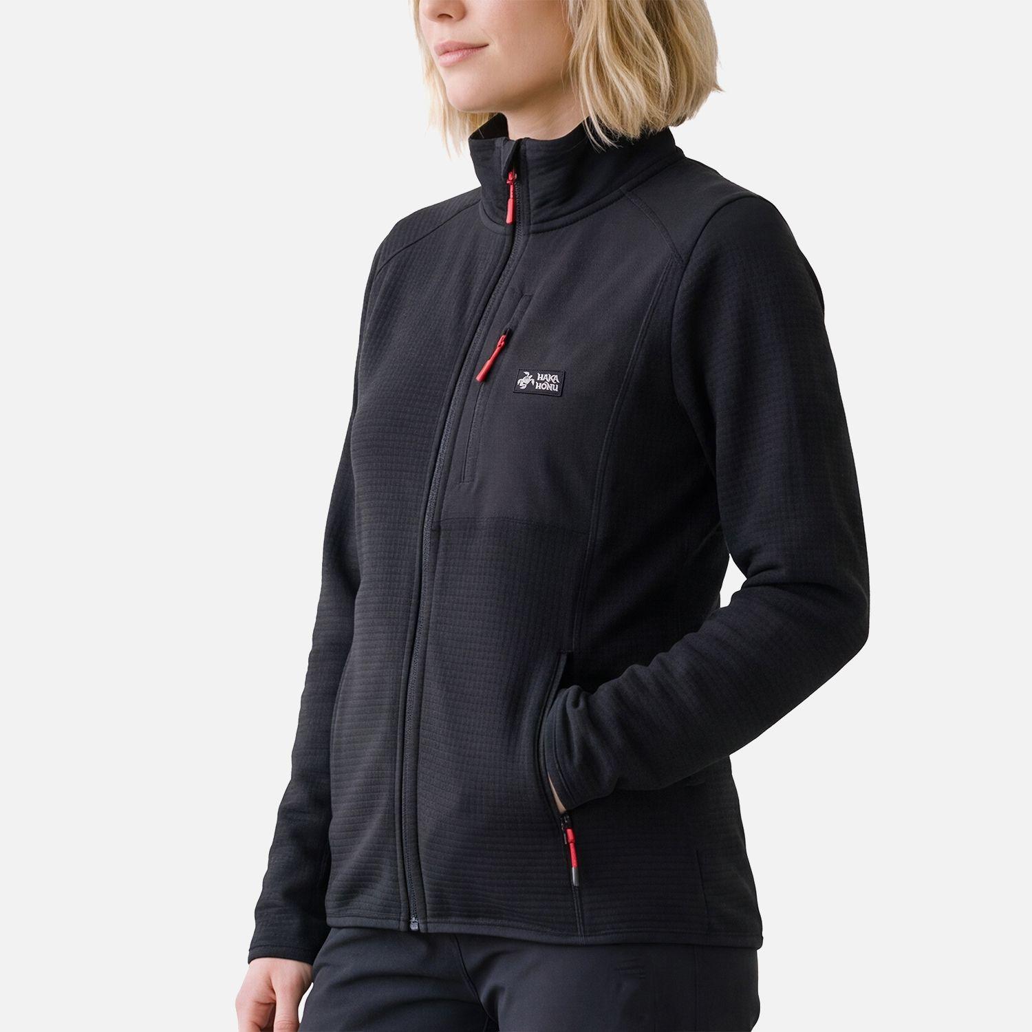 Polerón Mujer Taina Full Zip Negro Haka Honu V27-2