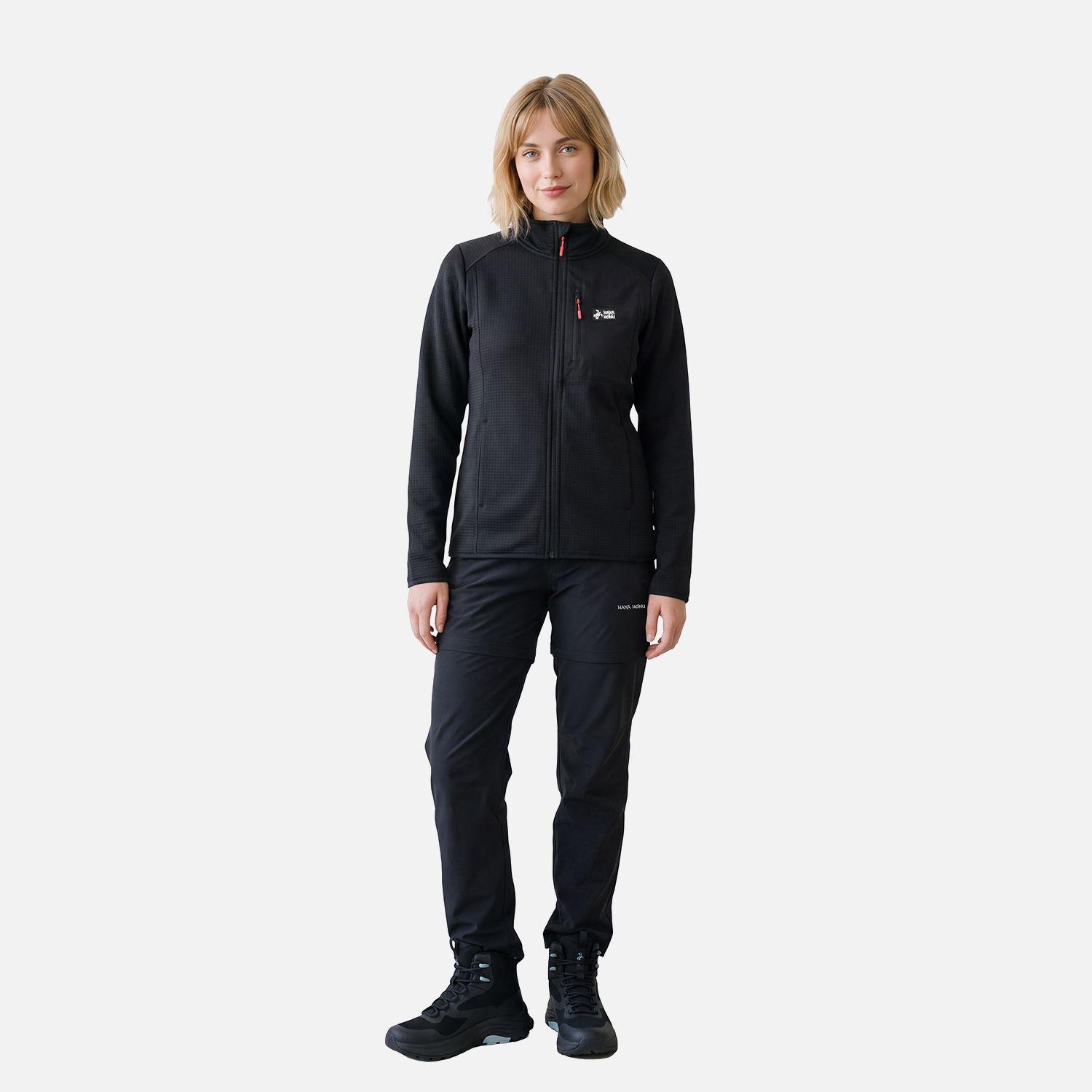 Polerón Mujer Taina Full Zip Negro Haka Honu V27-3