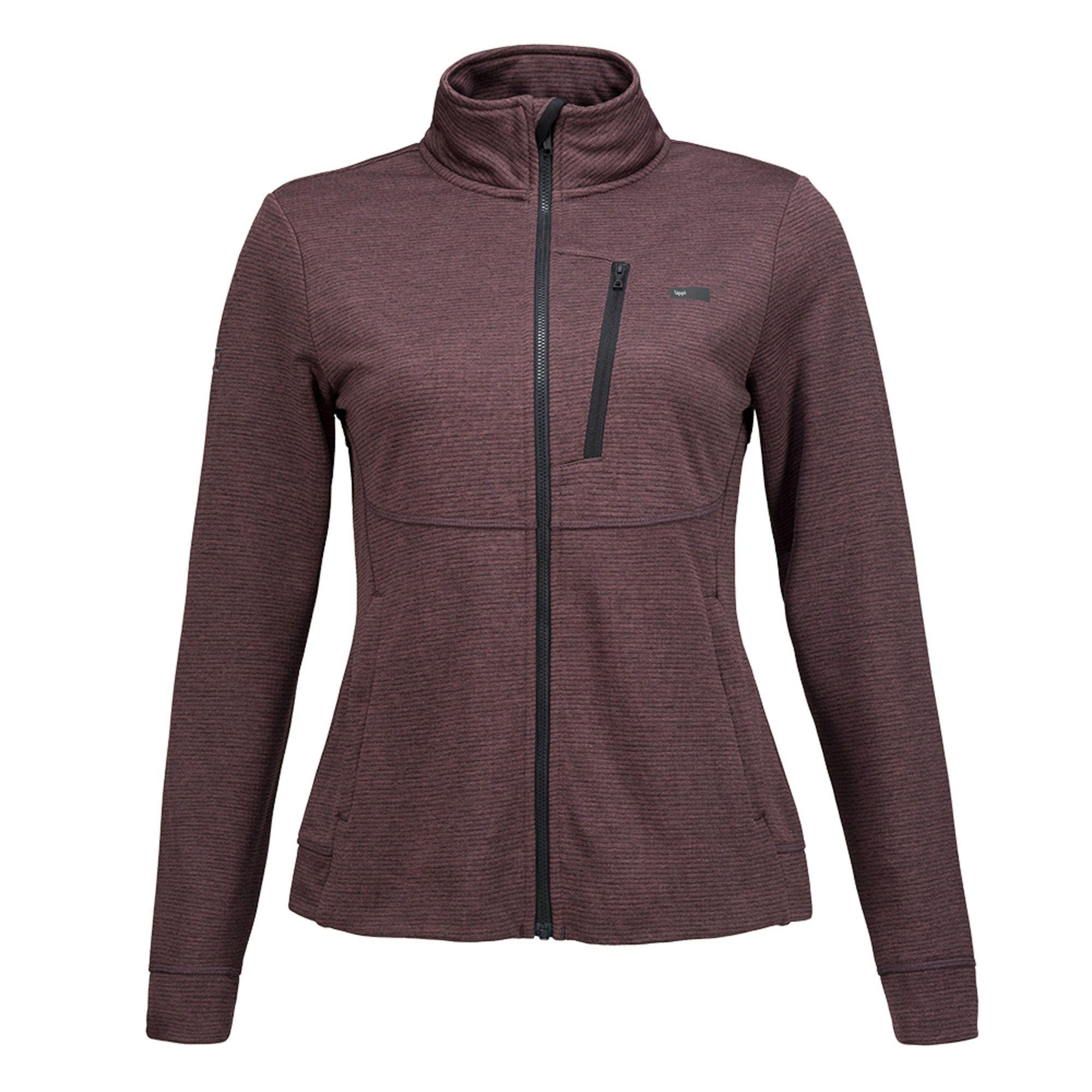 Poleron Mujer Orbital Nano-F Full Zip Melange Vino Lippi I19-0