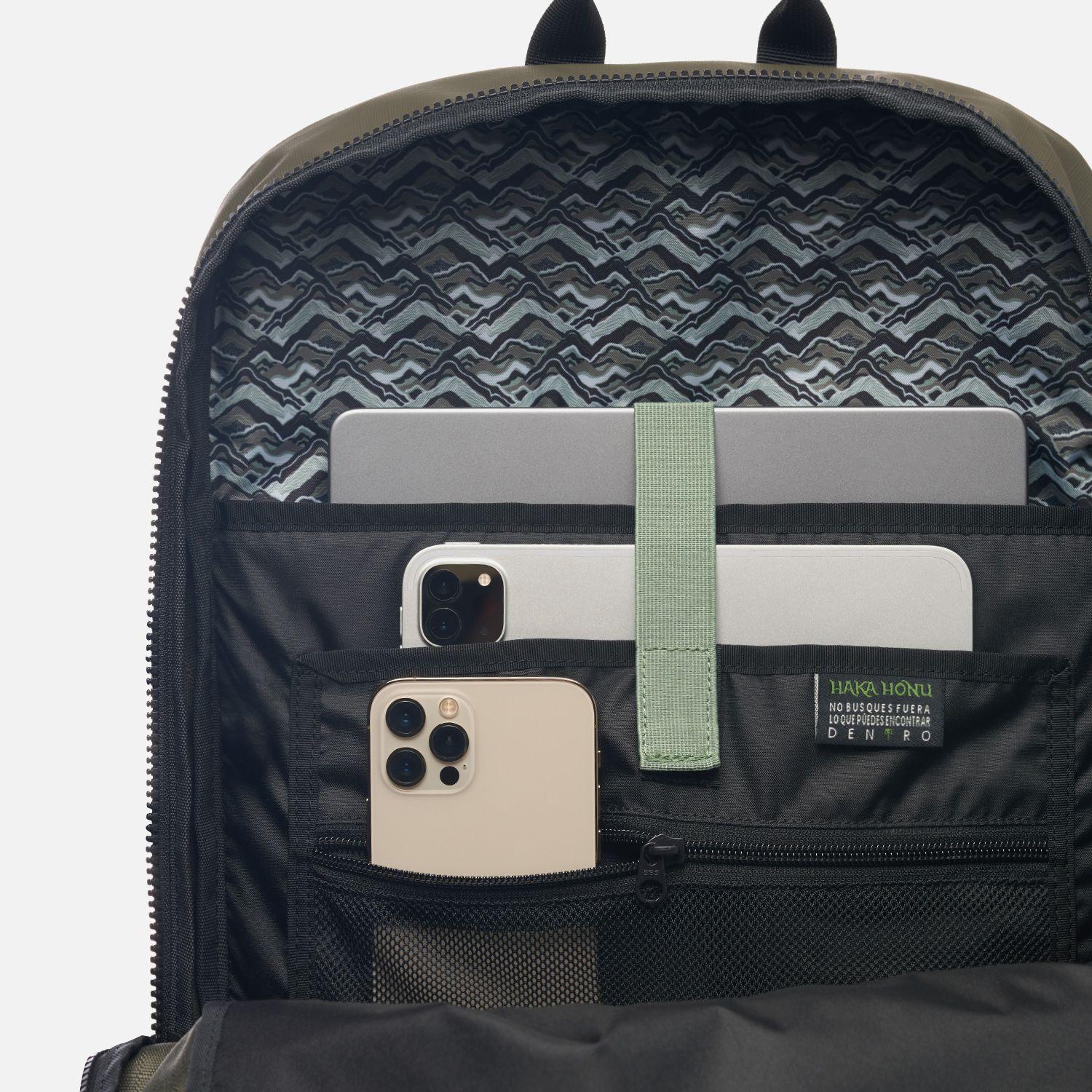 Mochila Unisex Trome 28L Verde Grisaceo Haka-Honu-8