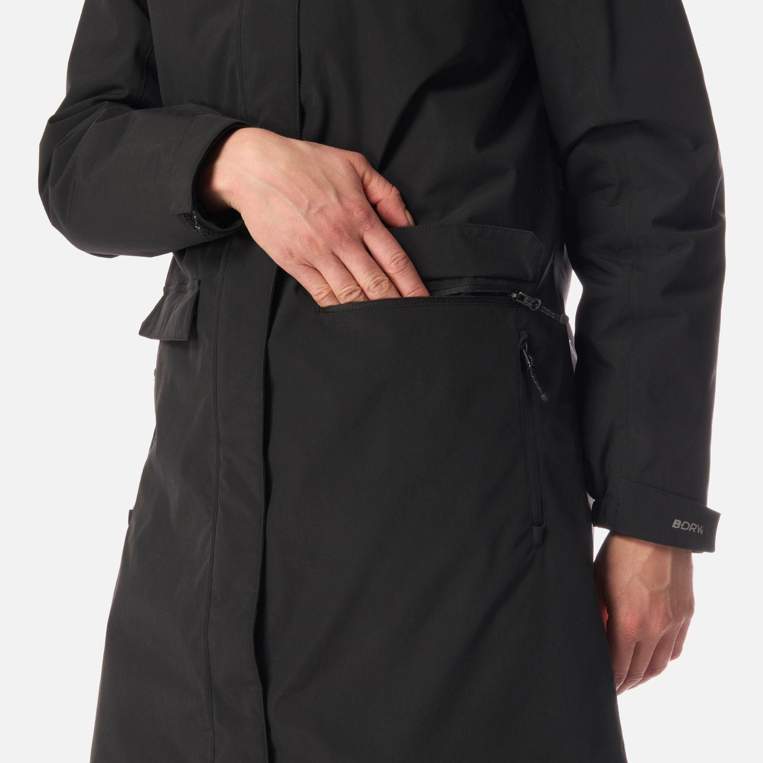 Chaqueta Mujer Mountains Live B-dry Steam-Pro Long Jacket Negro Lippi I26-4