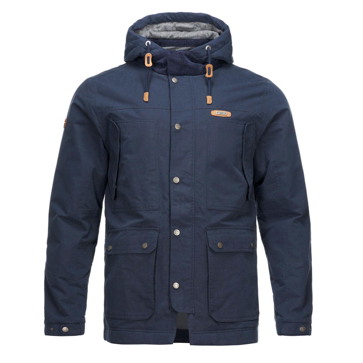 Chaqueta Hombre Peumo Canvas Hoody Jacket Azul Marino Lippi I21-0