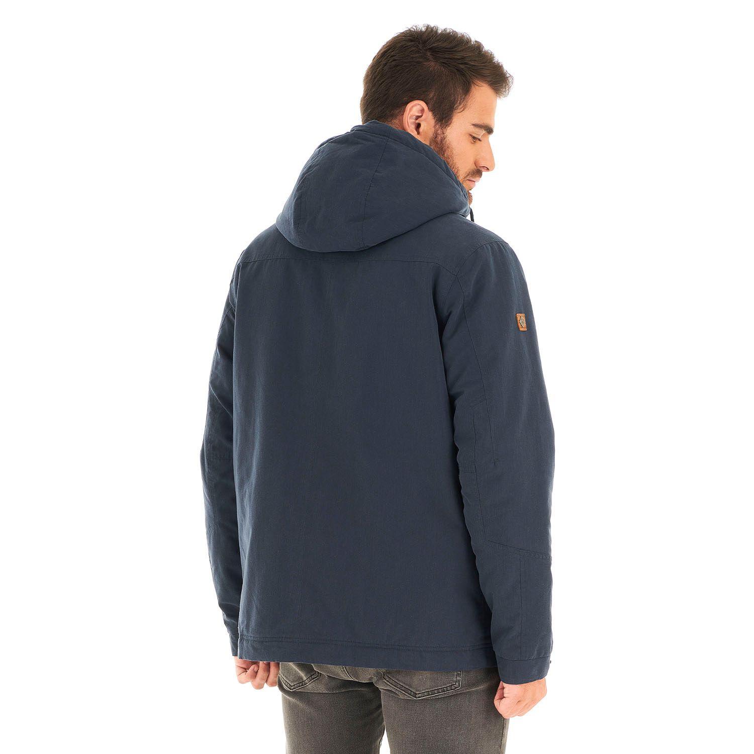 Chaqueta Hombre Peumo Canvas Hoody Jacket Azul Marino Lippi I21-4