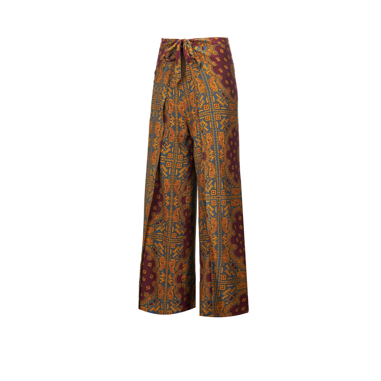 Pantalon Mujer Mar y Posa Print amarillo Haka Honu-0