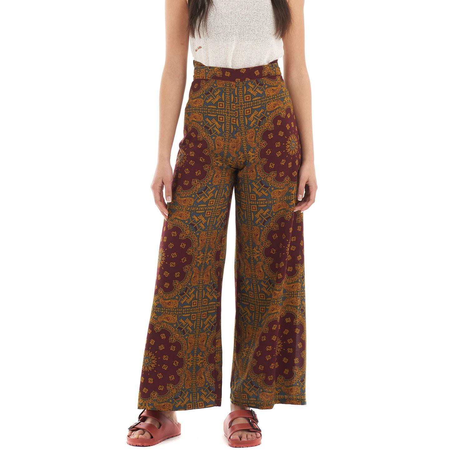 Pantalon Mujer Mar y Posa Print amarillo Haka Honu-1