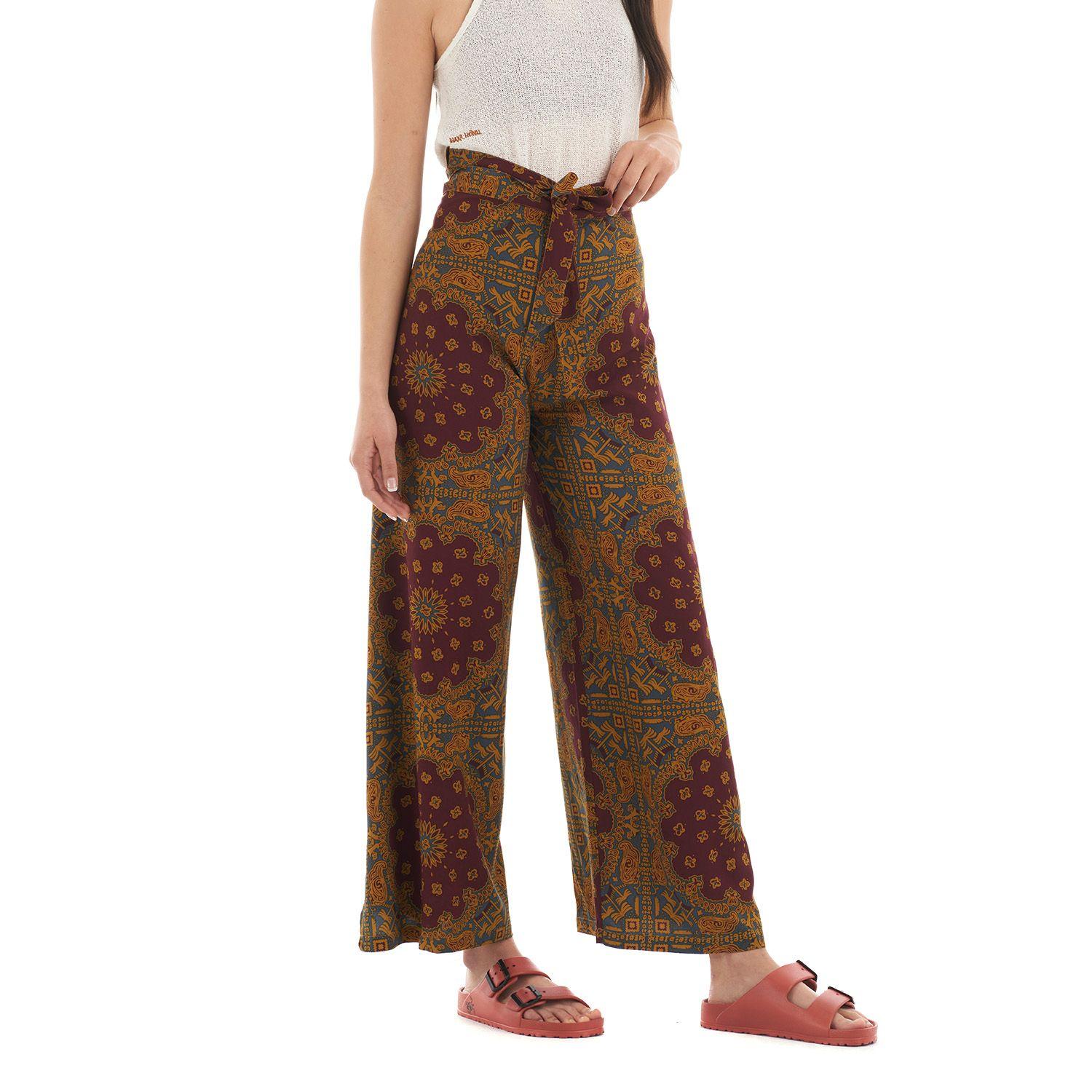 Pantalon Mujer Mar y Posa Print amarillo Haka Honu-2