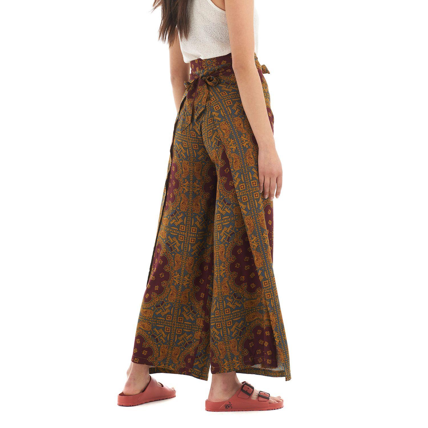 Pantalon Mujer Mar y Posa Print amarillo Haka Honu-4