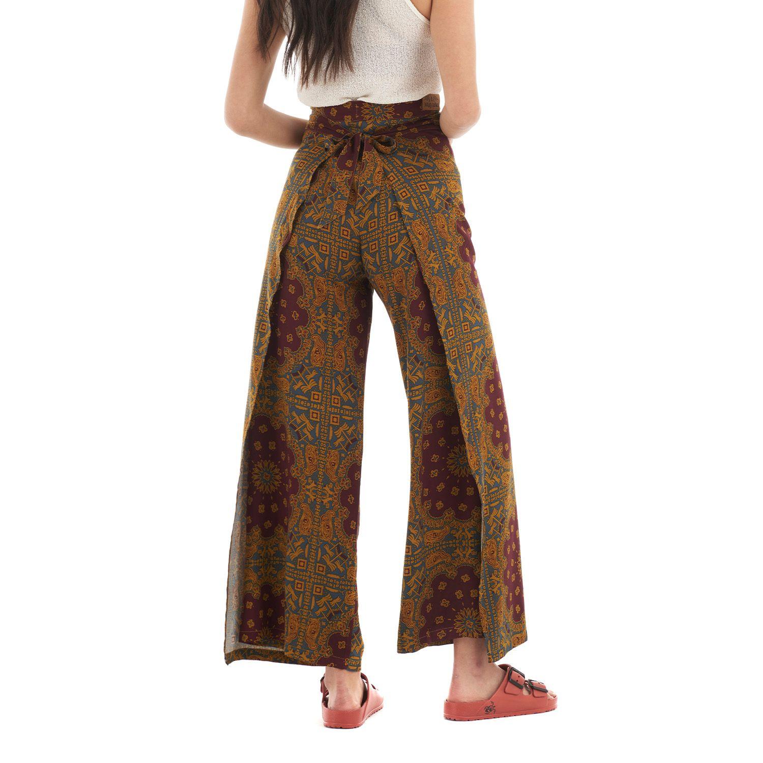 Pantalon Mujer Mar y Posa Print amarillo Haka Honu-5