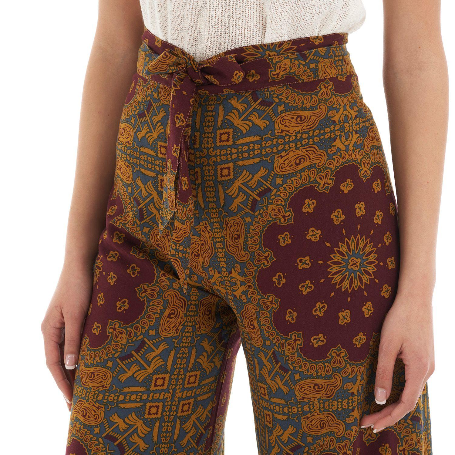 Pantalon Mujer Mar y Posa Print amarillo Haka Honu-6