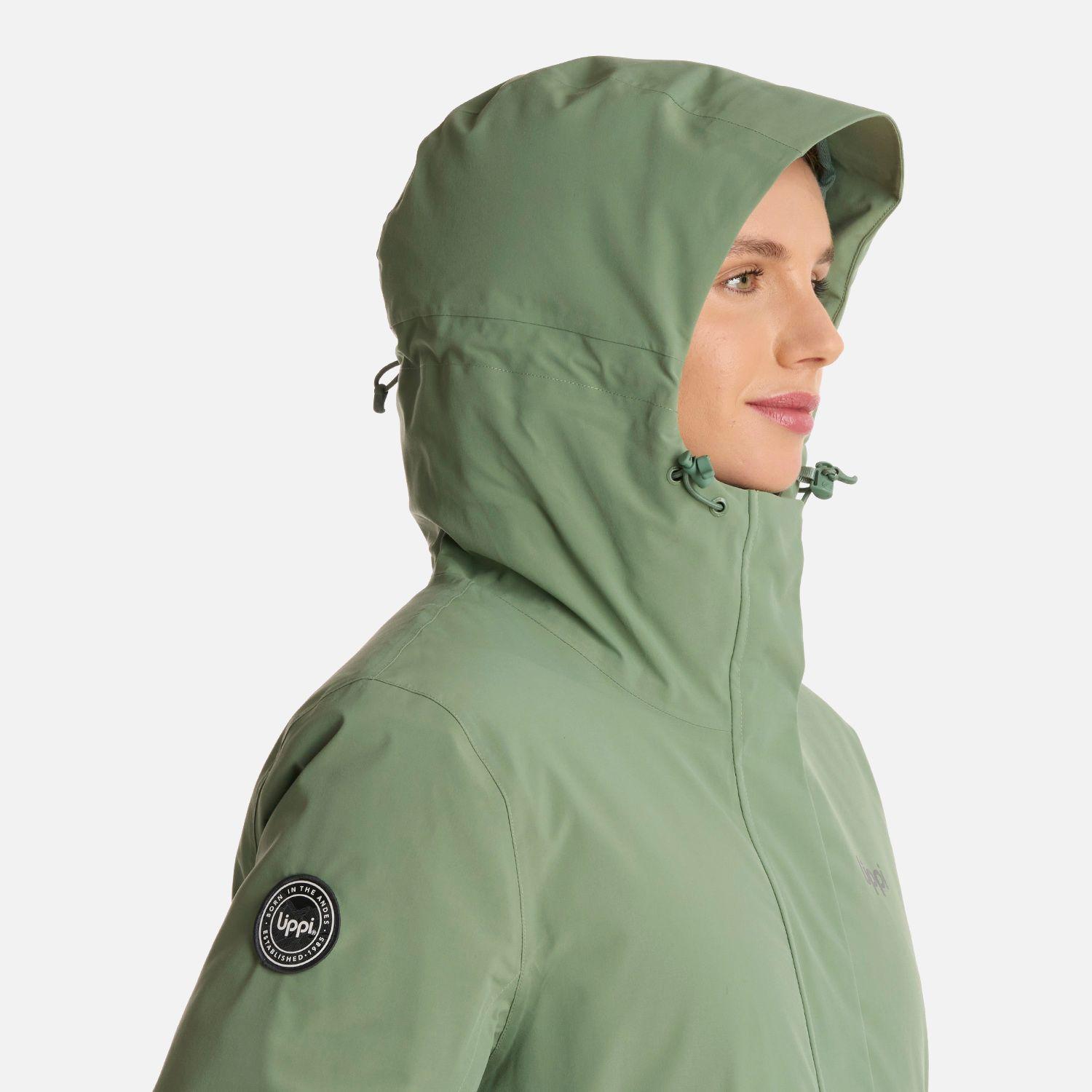 Chaqueta Mujer Mountains Live B-Dry Down Long Jacket Jade Oscuro Lippi-3