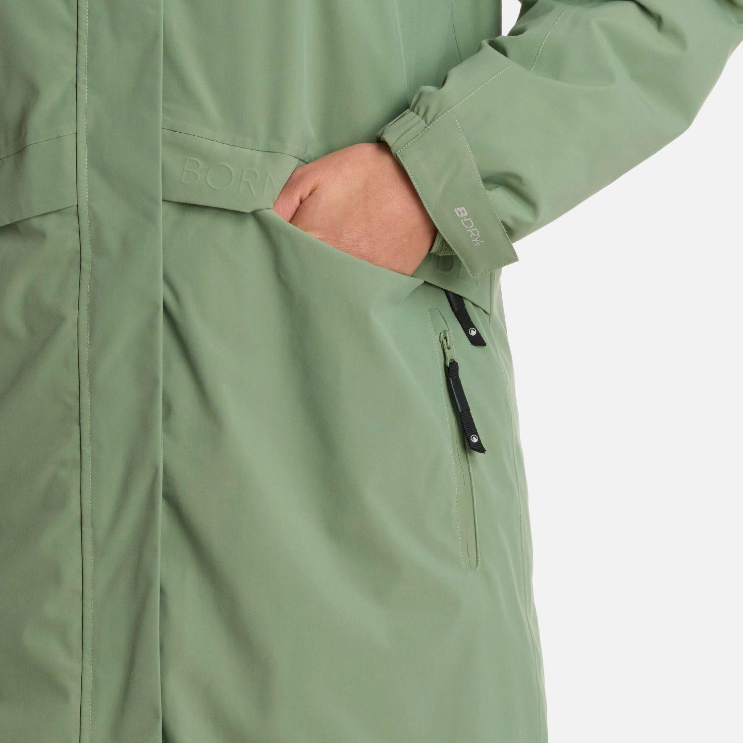 Chaqueta Mujer Mountains Live B-Dry Down Long Jacket Jade Oscuro Lippi-4