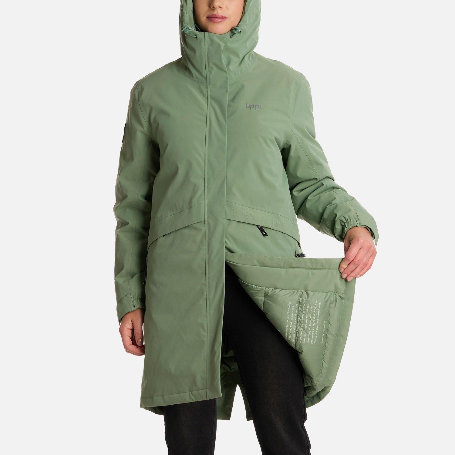 Chaqueta Mujer Mountains Live B-Dry Down Long Jacket Jade Oscuro Lippi-6