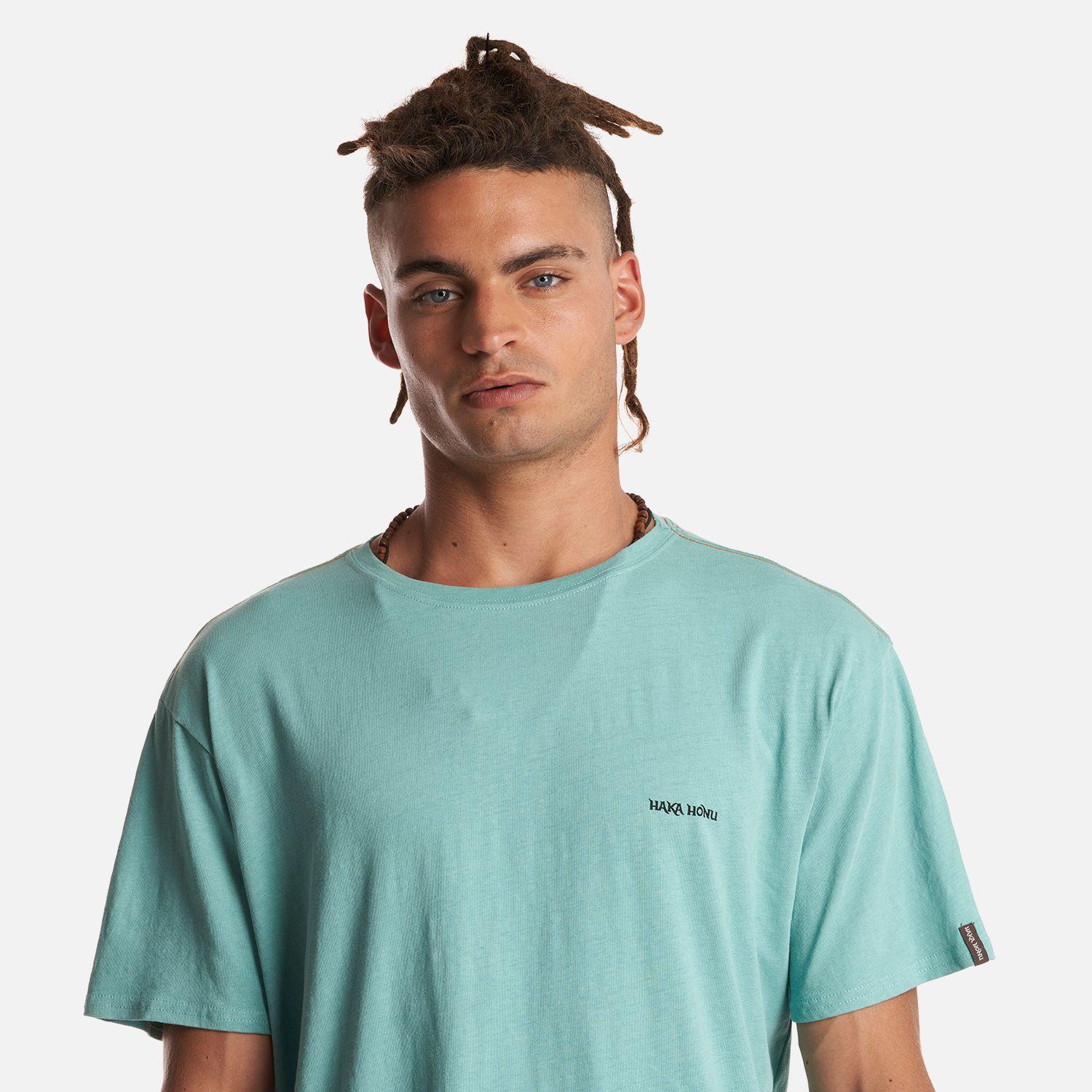 Polera Hombre Natural Celeste Haka Honu V23-4