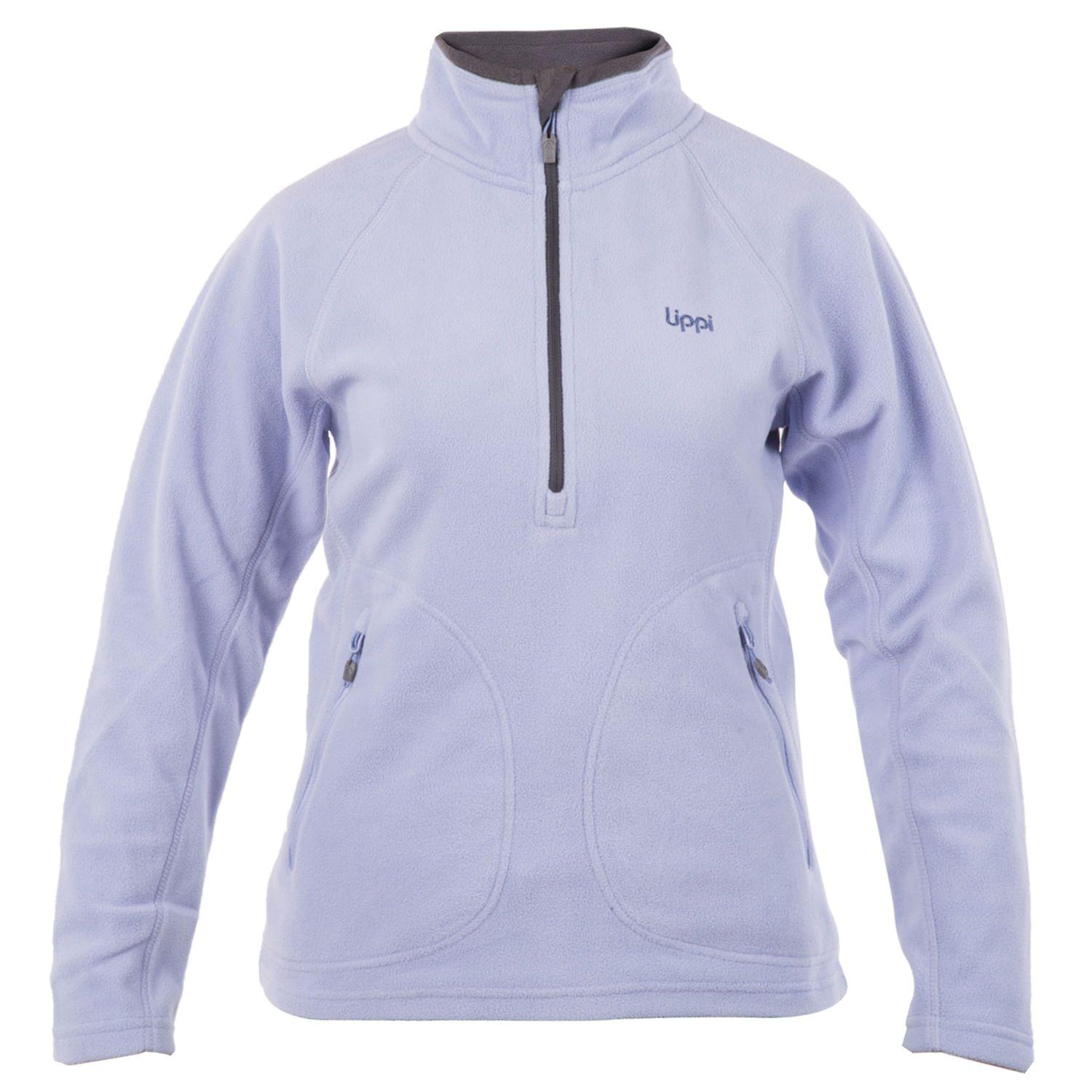 Poleron Mujer Treile Nano-F 14 Zip Lila Lippi-0