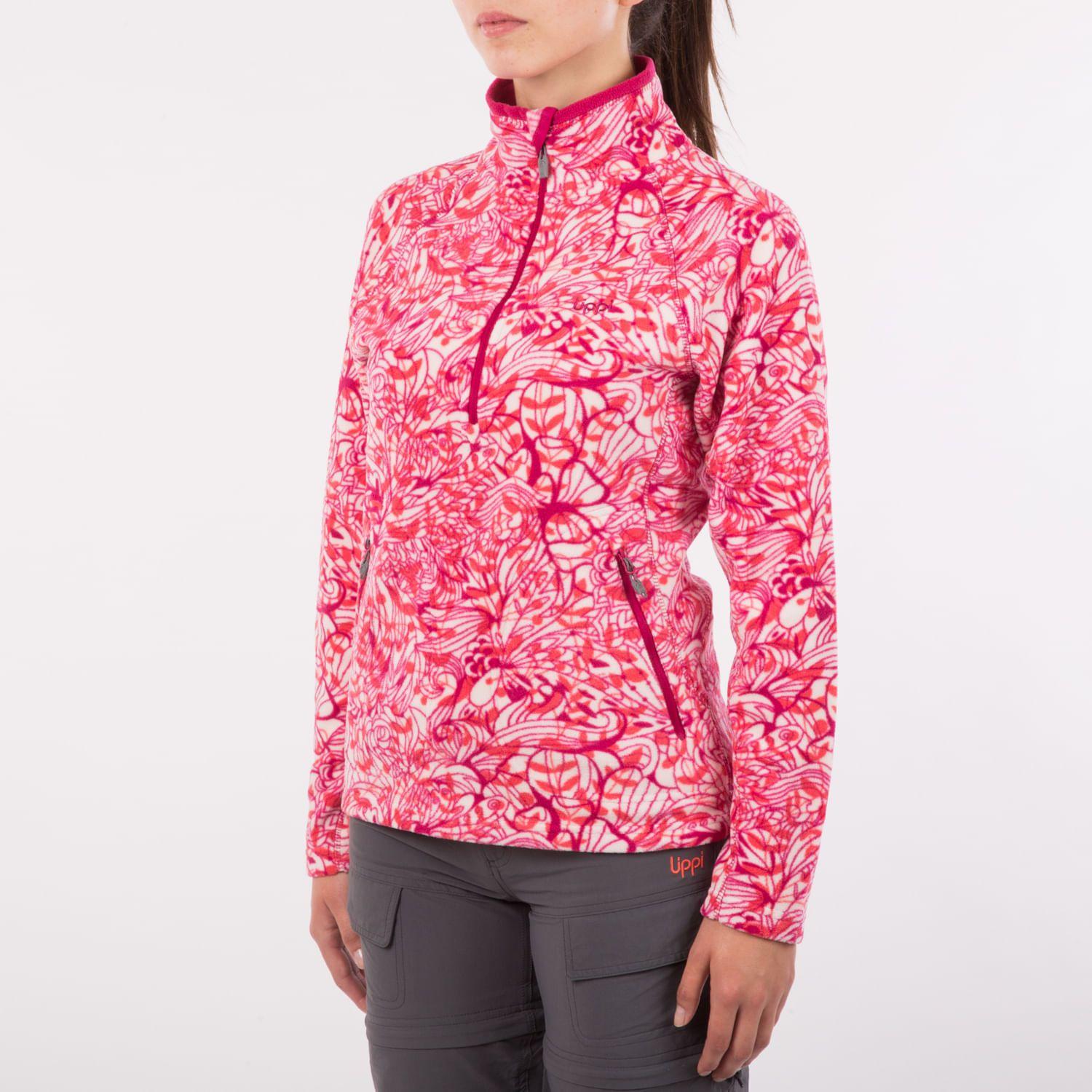 Poleron Mujer Treile Nano-F 14 Zip Lila Lippi-1