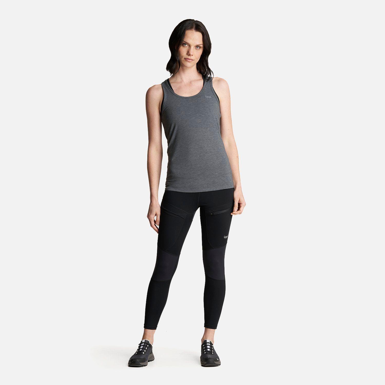 Polera Mujer Summit UV-Stop Tank Gris Medio Lippi V23-5