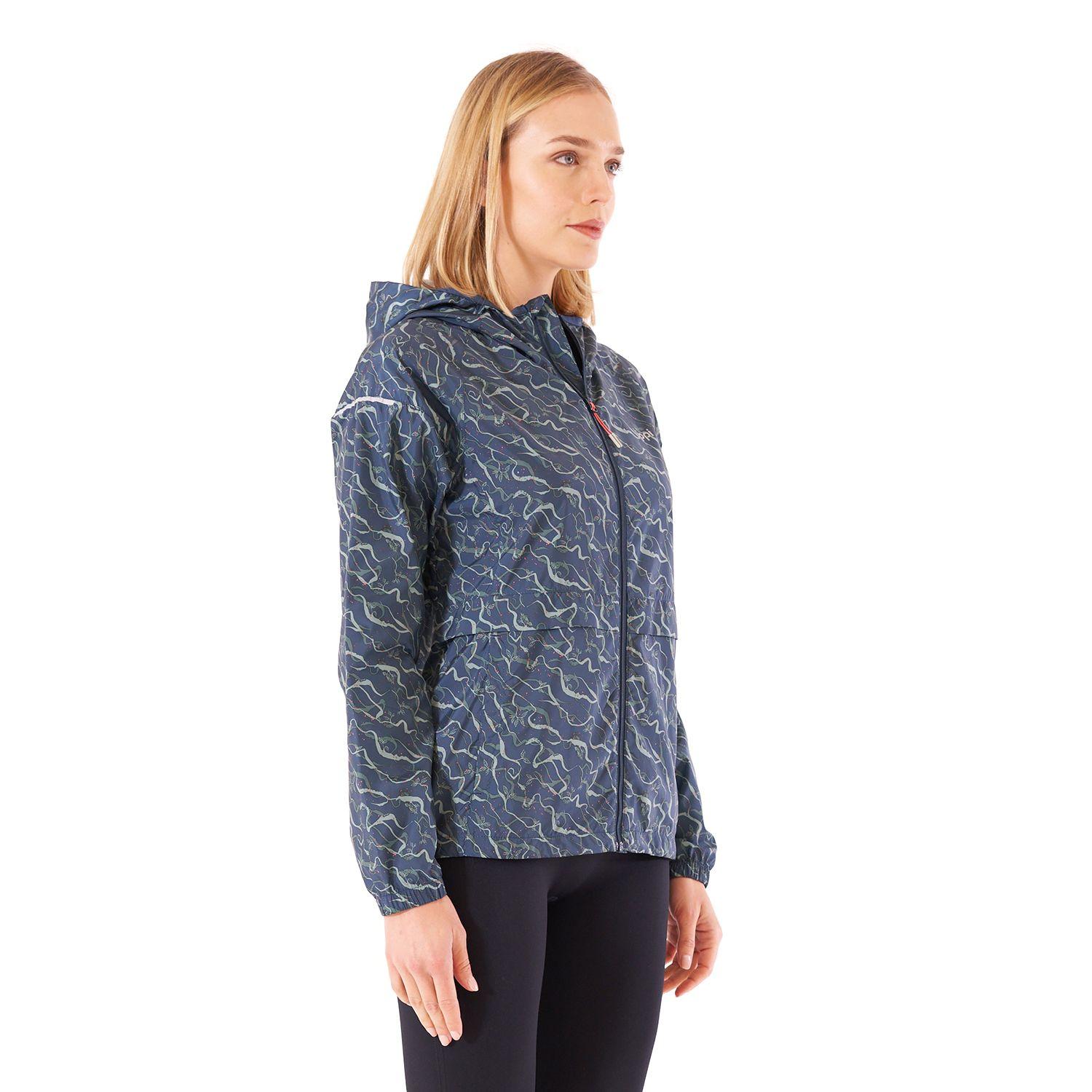 Chaqueta Mujer Nightfall Wind-Breaker Hoody Jacket Print Azul Noche Lippi-2