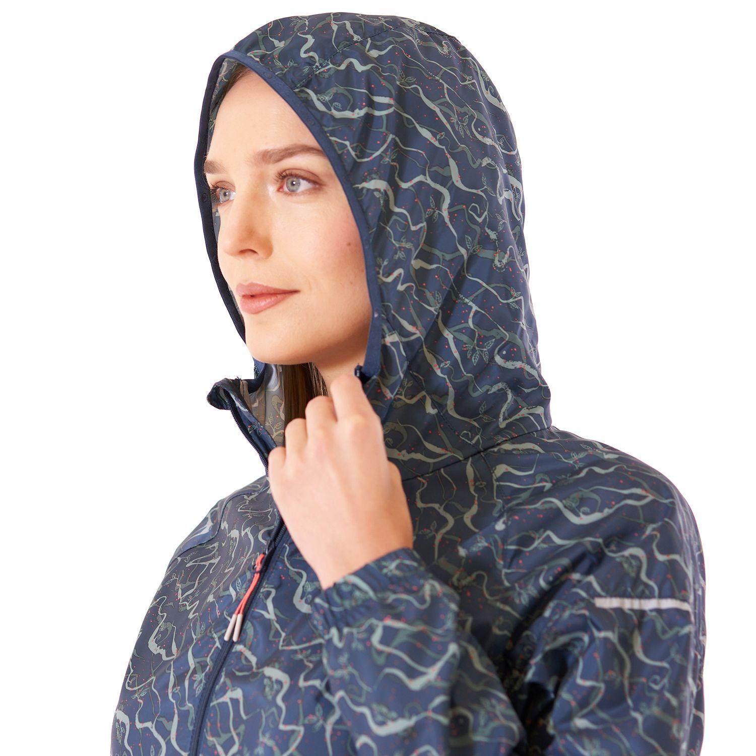 Chaqueta Mujer Nightfall Wind-Breaker Hoody Jacket Print Azul Noche Lippi-4