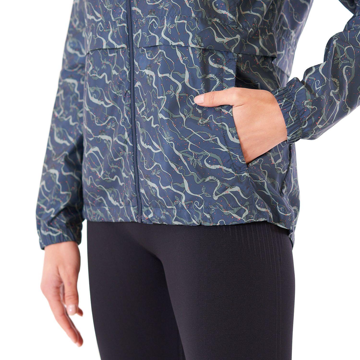 Chaqueta Mujer Nightfall Wind-Breaker Hoody Jacket Print Azul Noche Lippi-5
